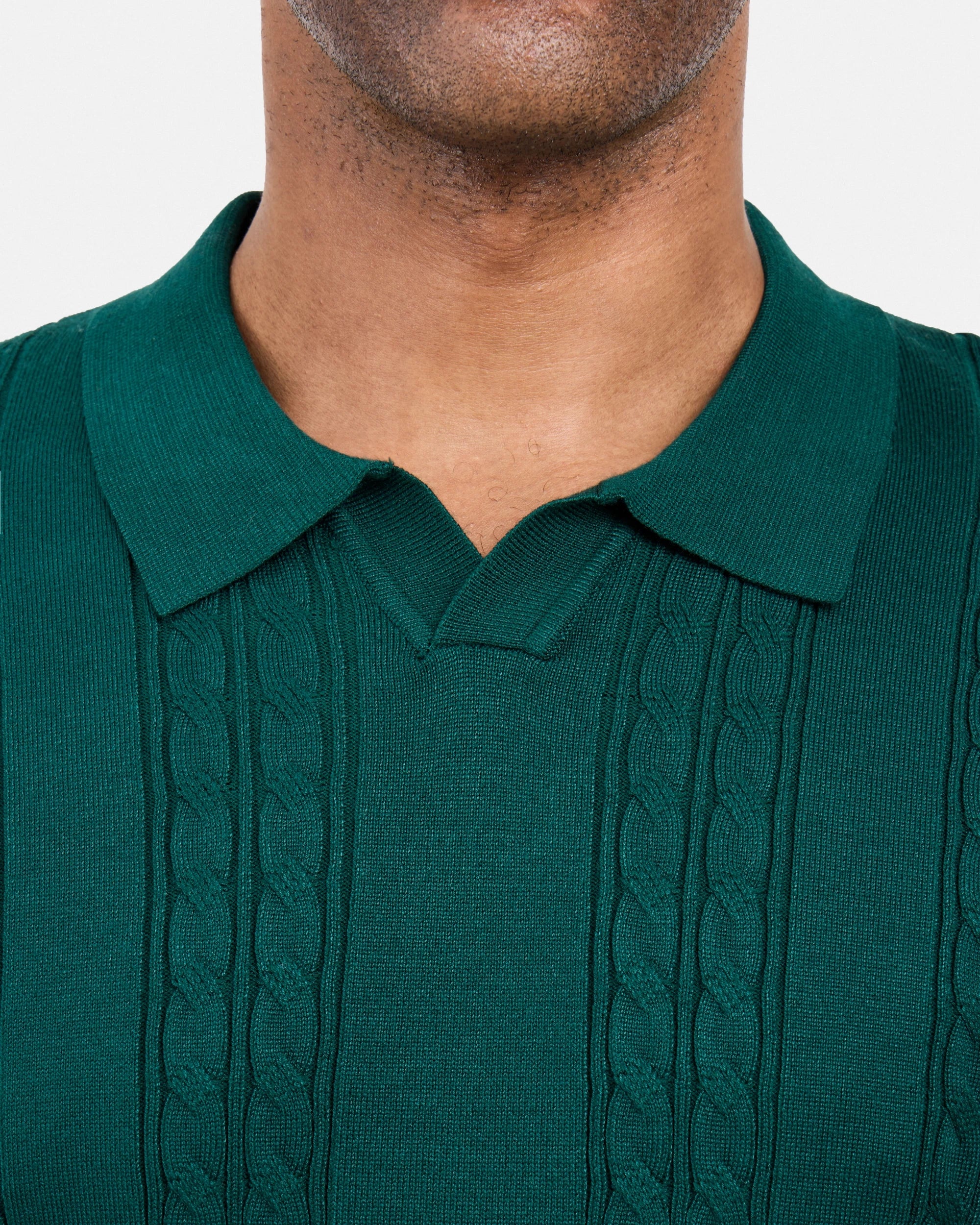 #SMW-33112 Cable Knit Johnny Sweater Polo-thumbmail-30