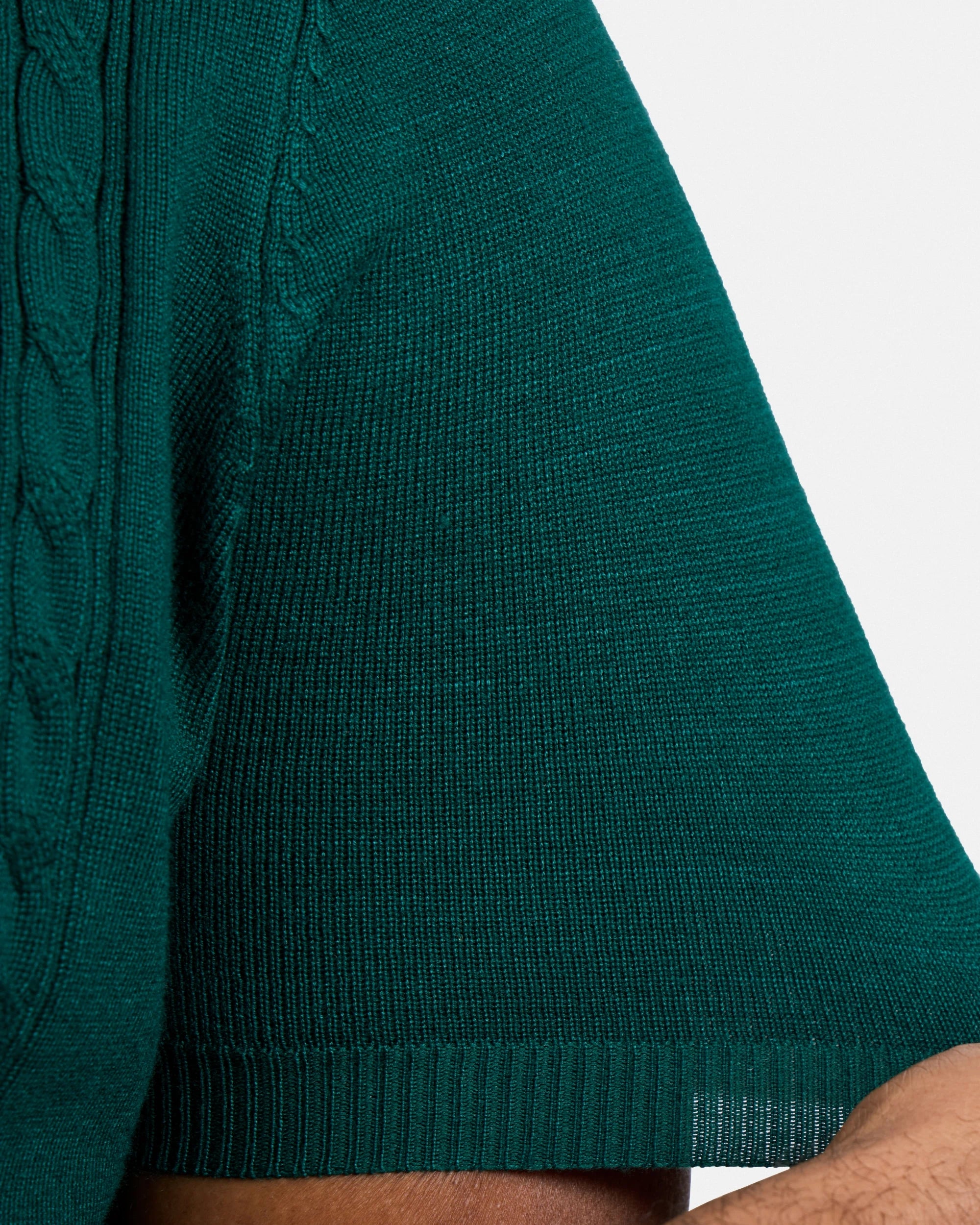 #SMW-33112 Cable Knit Johnny Sweater Polo-thumbmail-34