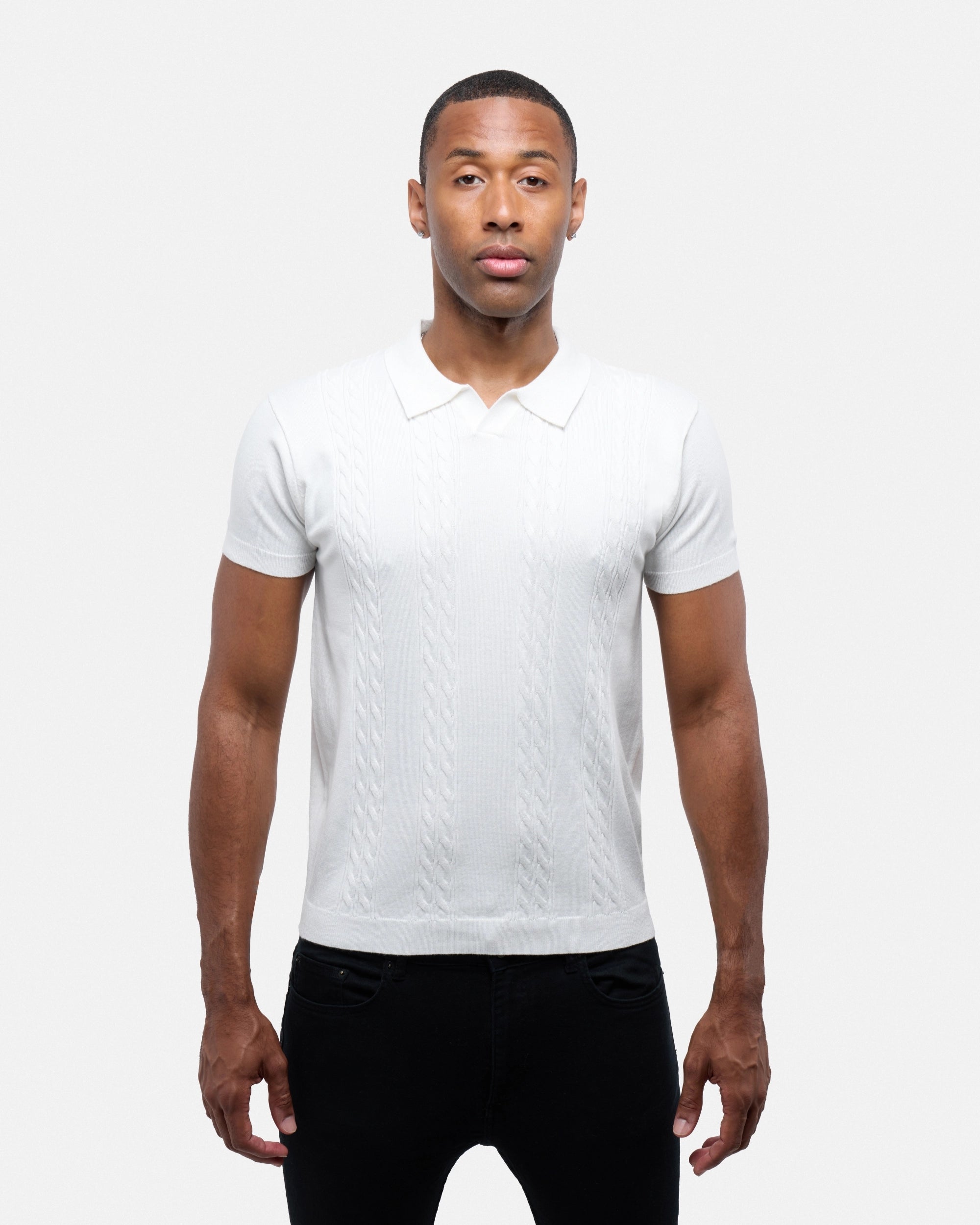#SMW-33112 Cable Knit Johnny Sweater Polo-thumbmail-20