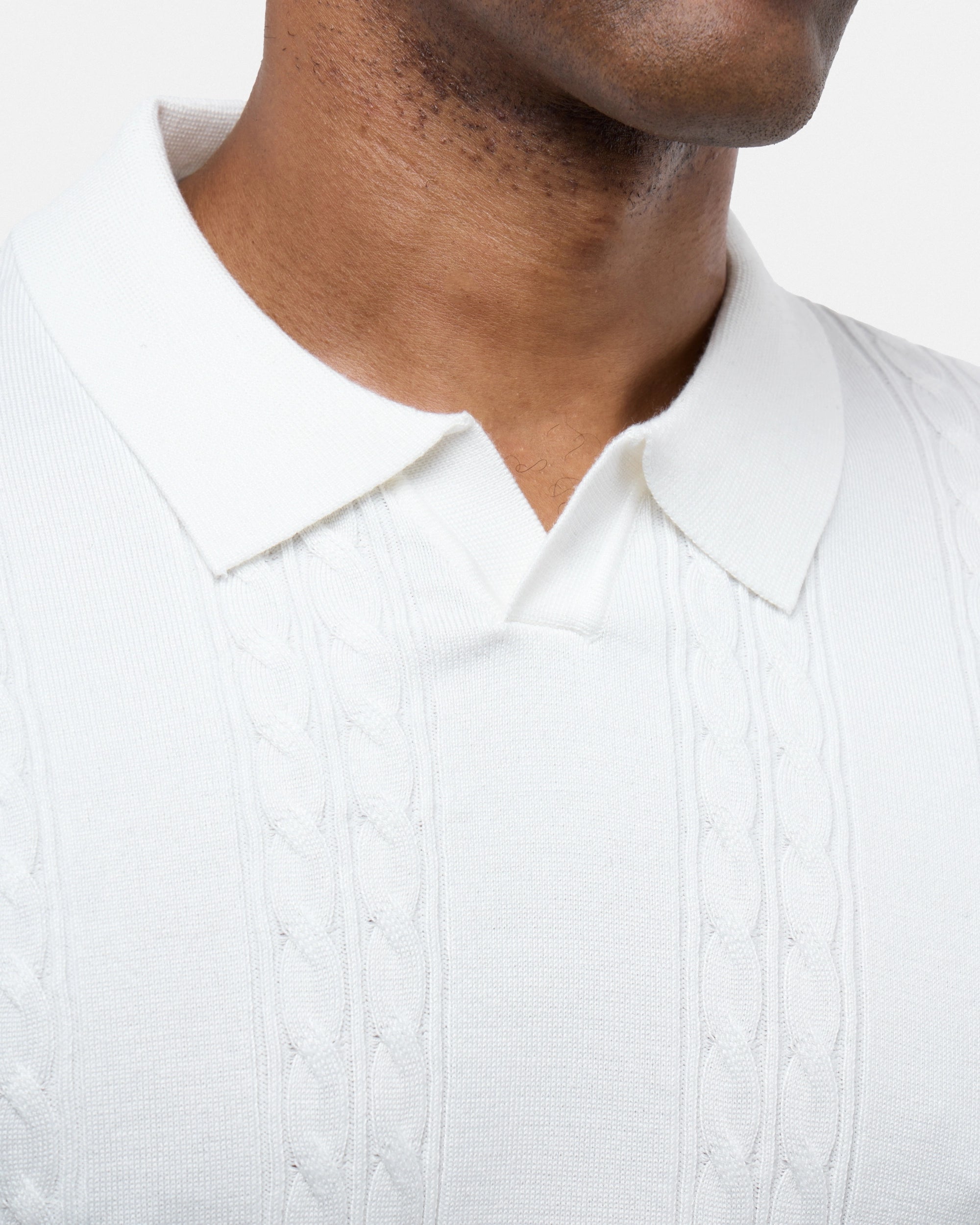 #SMW-33112 Cable Knit Johnny Sweater Polo-thumbmail-47