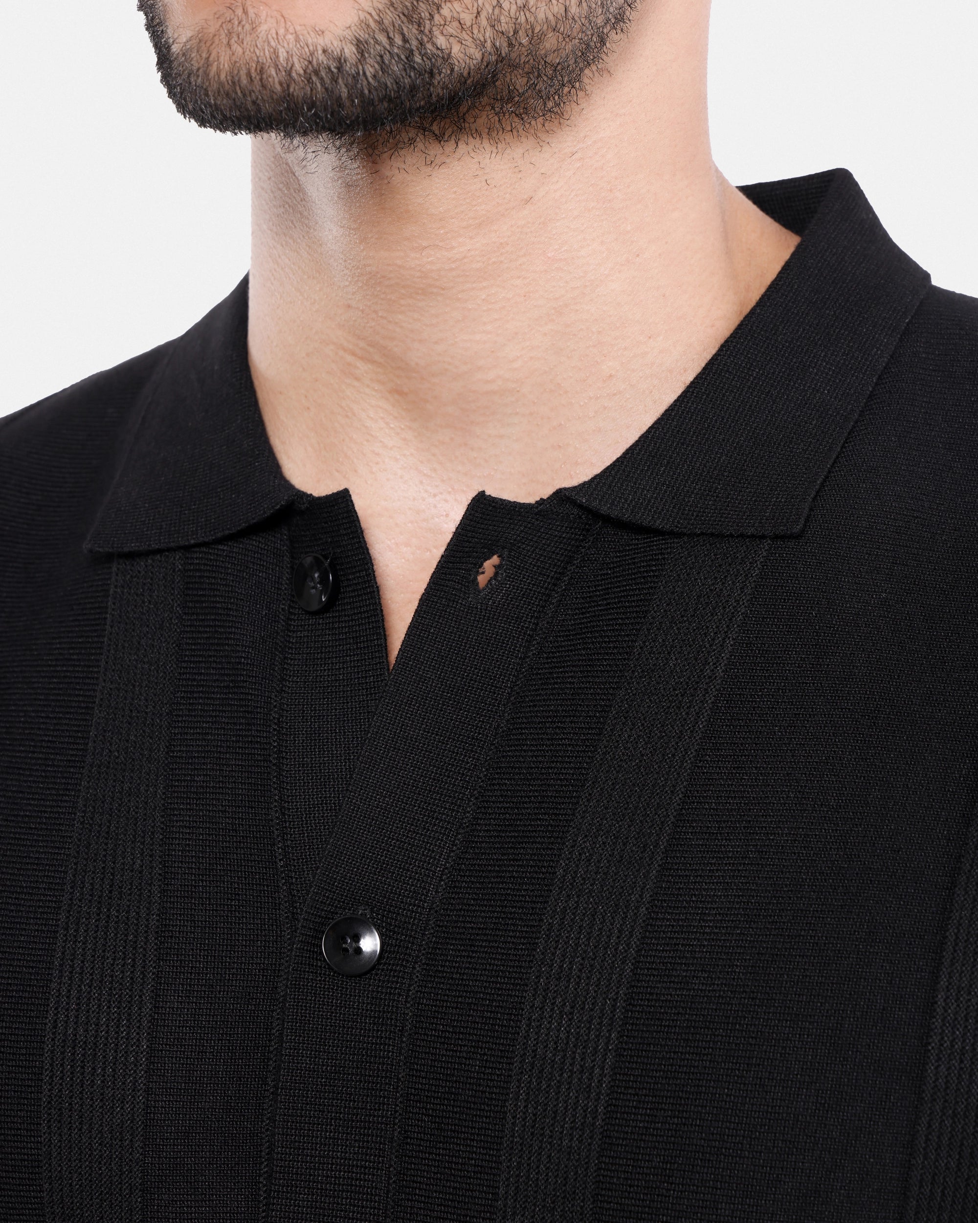 #SMW-33135 Classic Ribbed Texture Sweater Polo-thumbmail-7