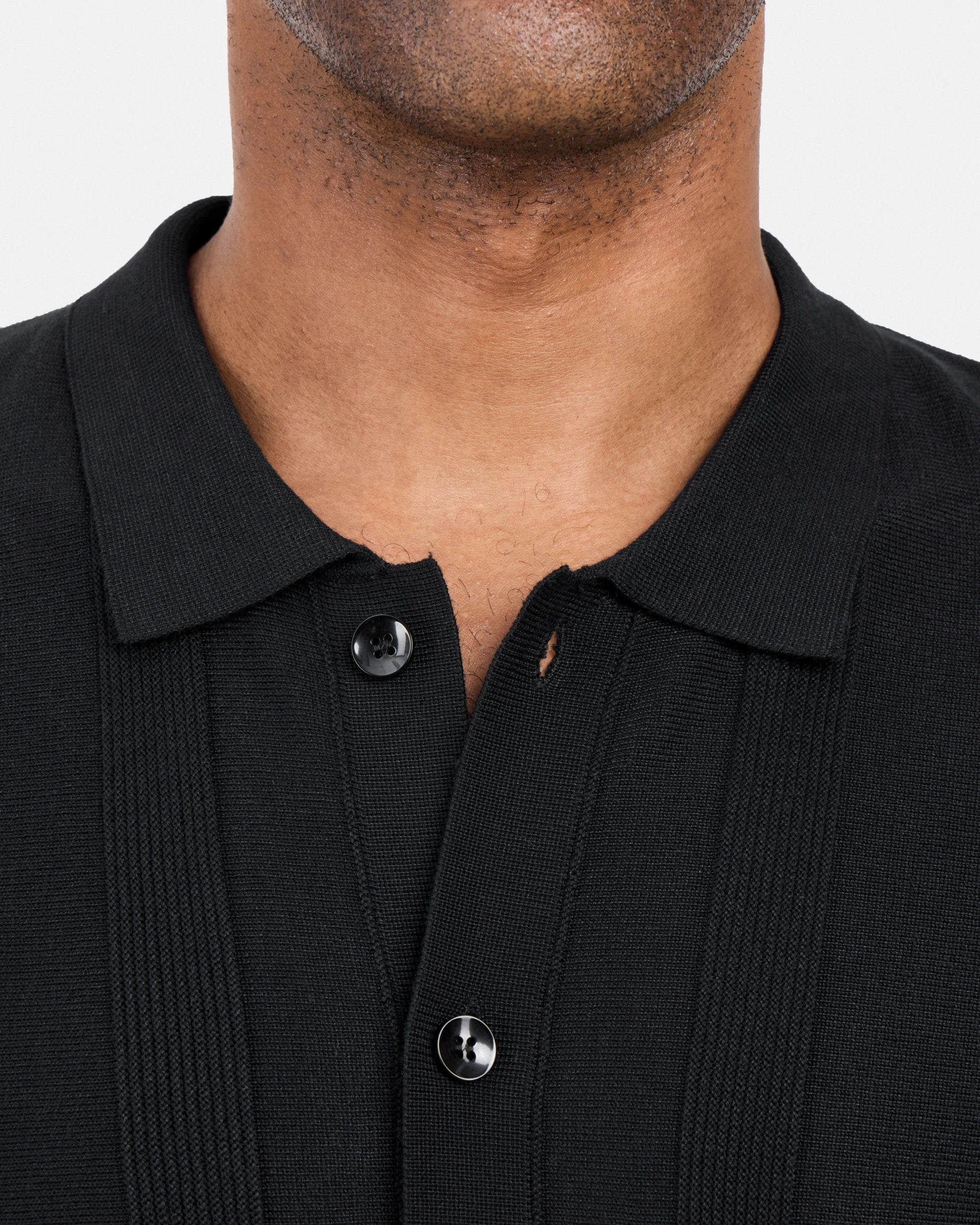 #SMW-33135 Classic Ribbed Texture Sweater Polo-thumbmail-6