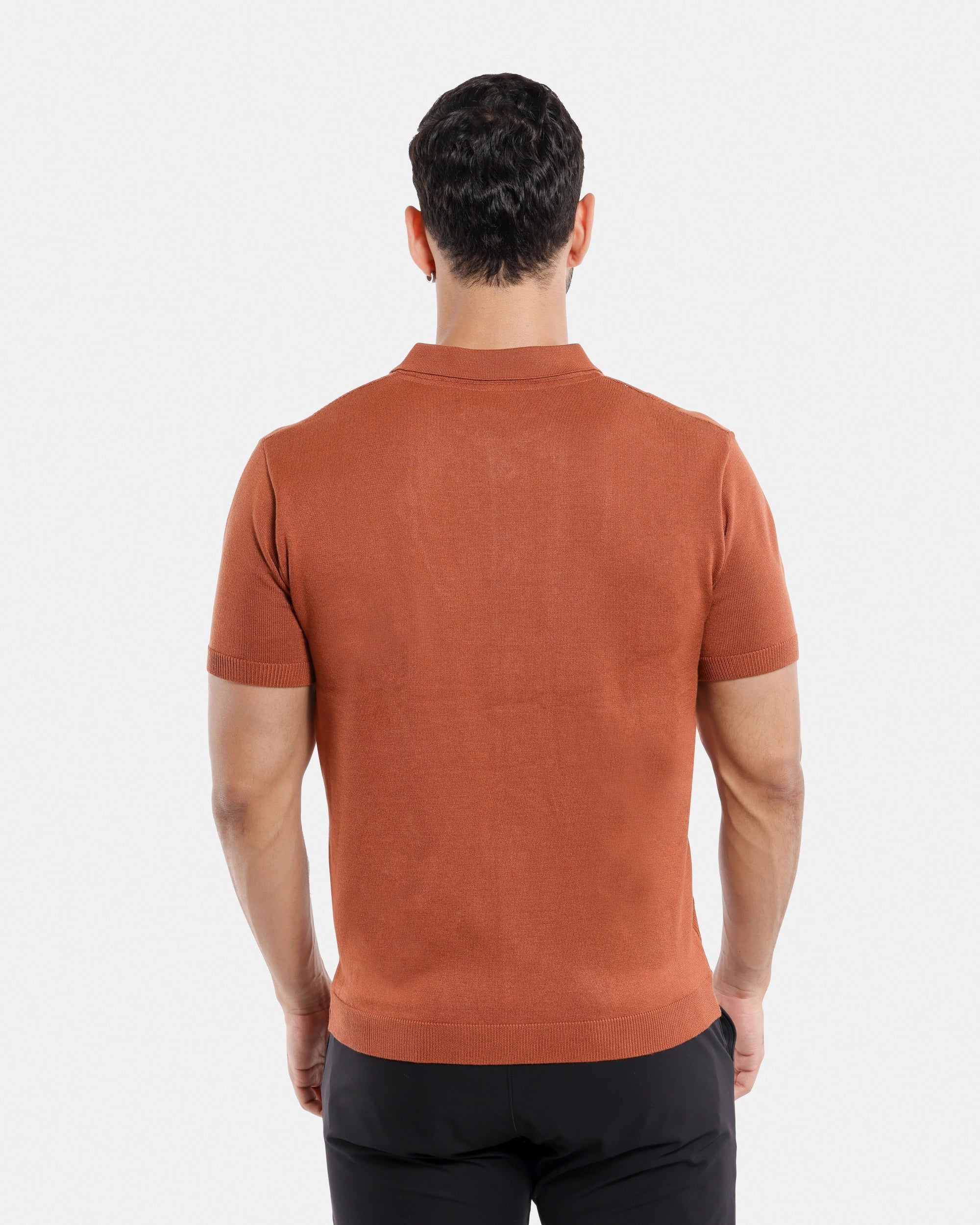 #SMW-33135 Classic Ribbed Texture Sweater Polo-thumbmail-11