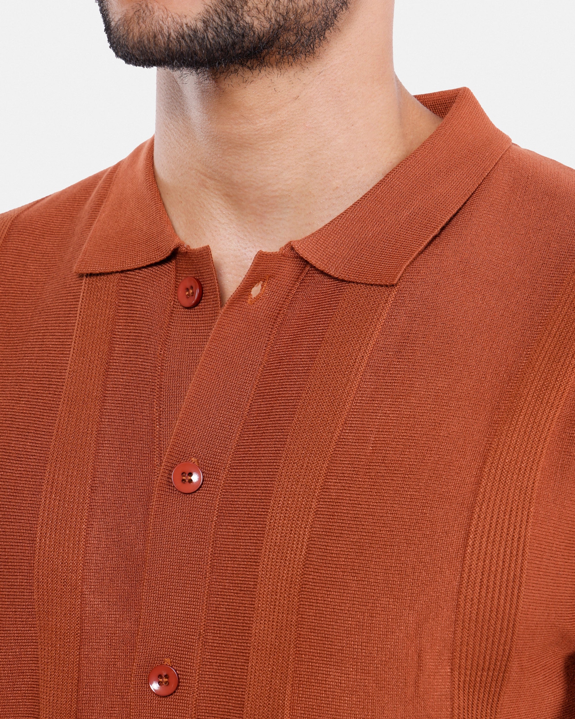 #SMW-33135 Classic Ribbed Texture Sweater Polo-thumbmail-16