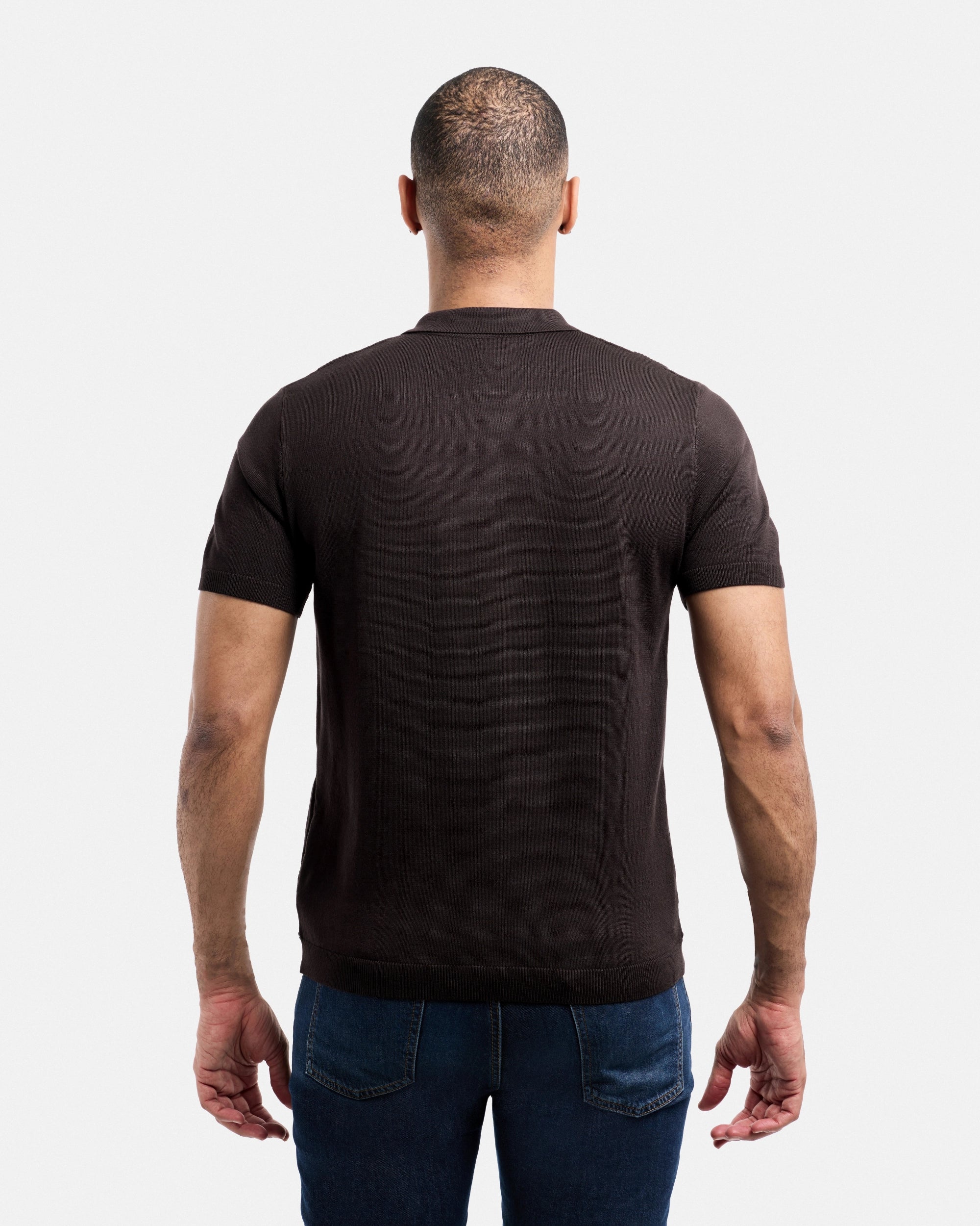 #SMW-33135 Classic Ribbed Texture Sweater Polo-thumbmail-81