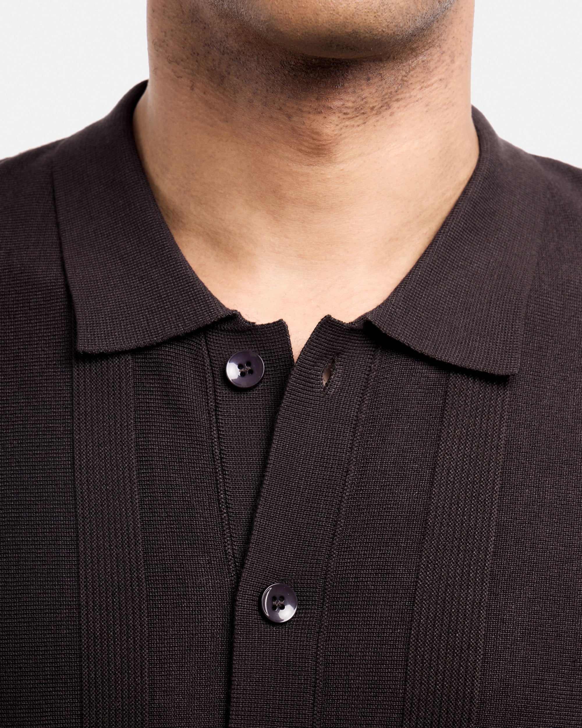 #SMW-33135 Classic Ribbed Texture Sweater Polo-thumbmail-85