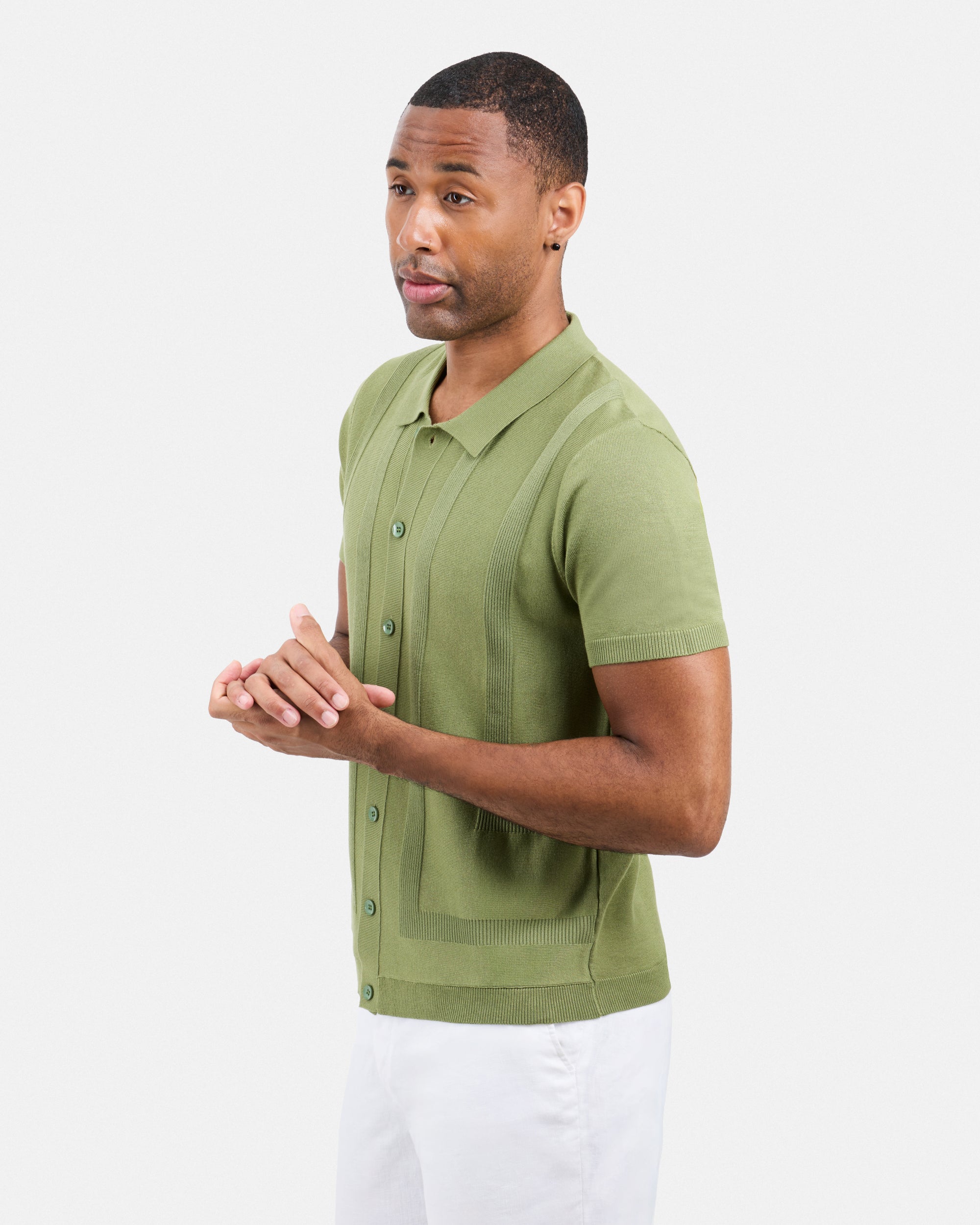 #SMW-33135 Classic Ribbed Texture Sweater Polo-thumbmail-19