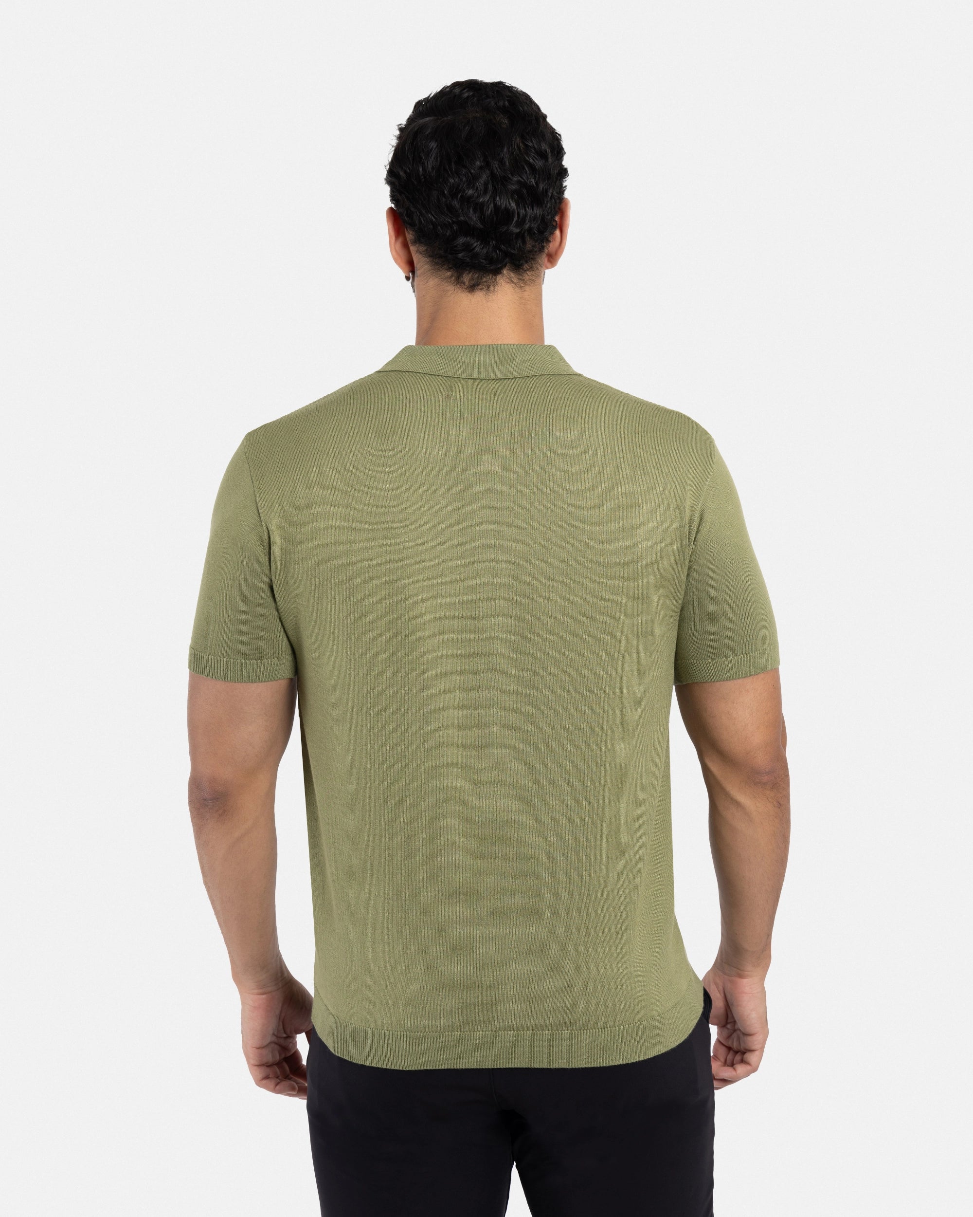 #SMW-33135 Classic Ribbed Texture Sweater Polo-thumbmail-20