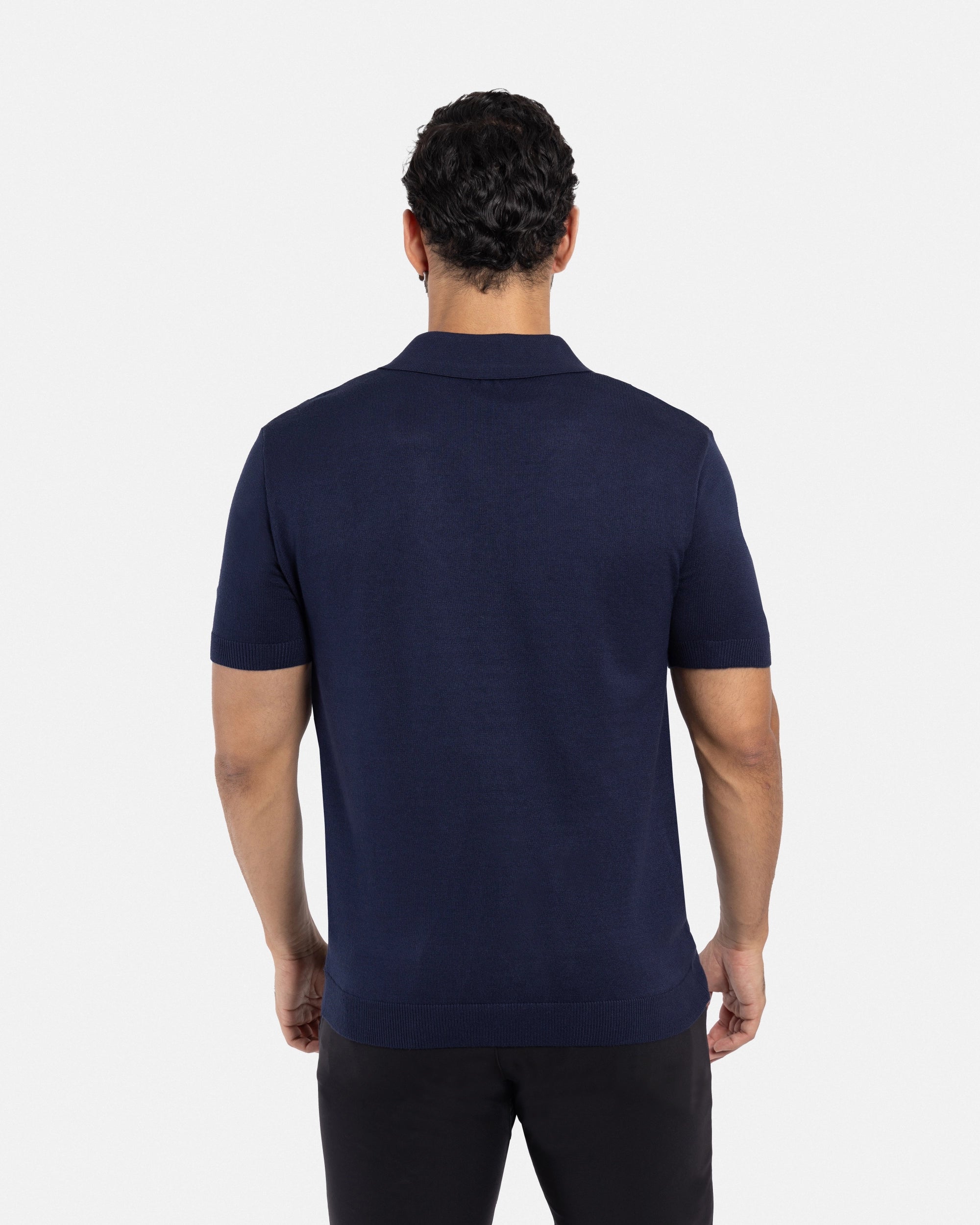 #SMW-33135 Classic Ribbed Texture Sweater Polo-thumbmail-37