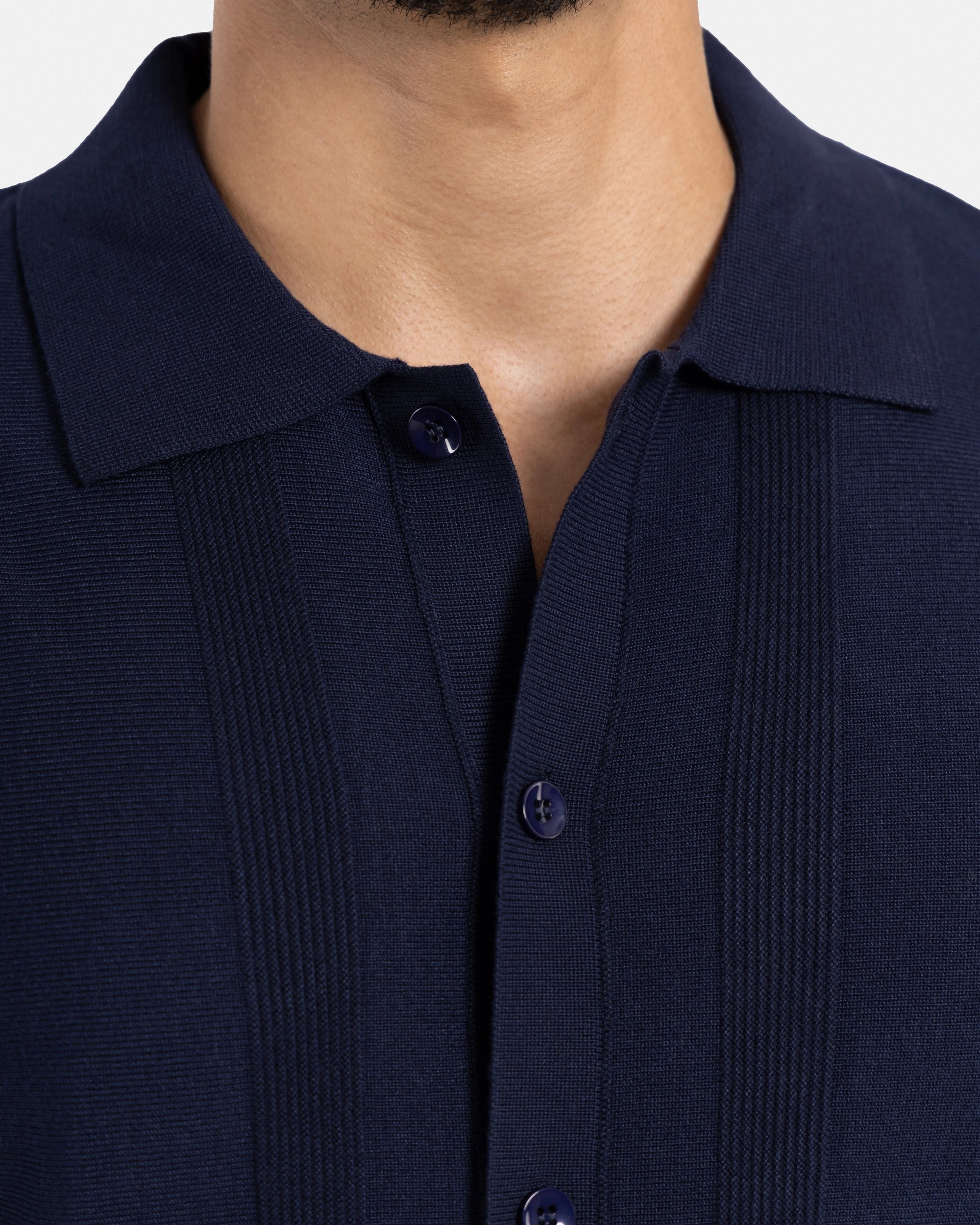 #SMW-33135 Classic Ribbed Texture Sweater Polo-thumbmail-41