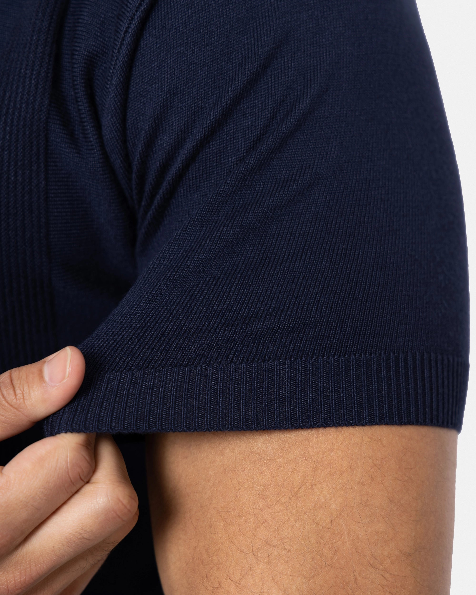 #SMW-33135 Classic Ribbed Texture Sweater Polo-thumbmail-43
