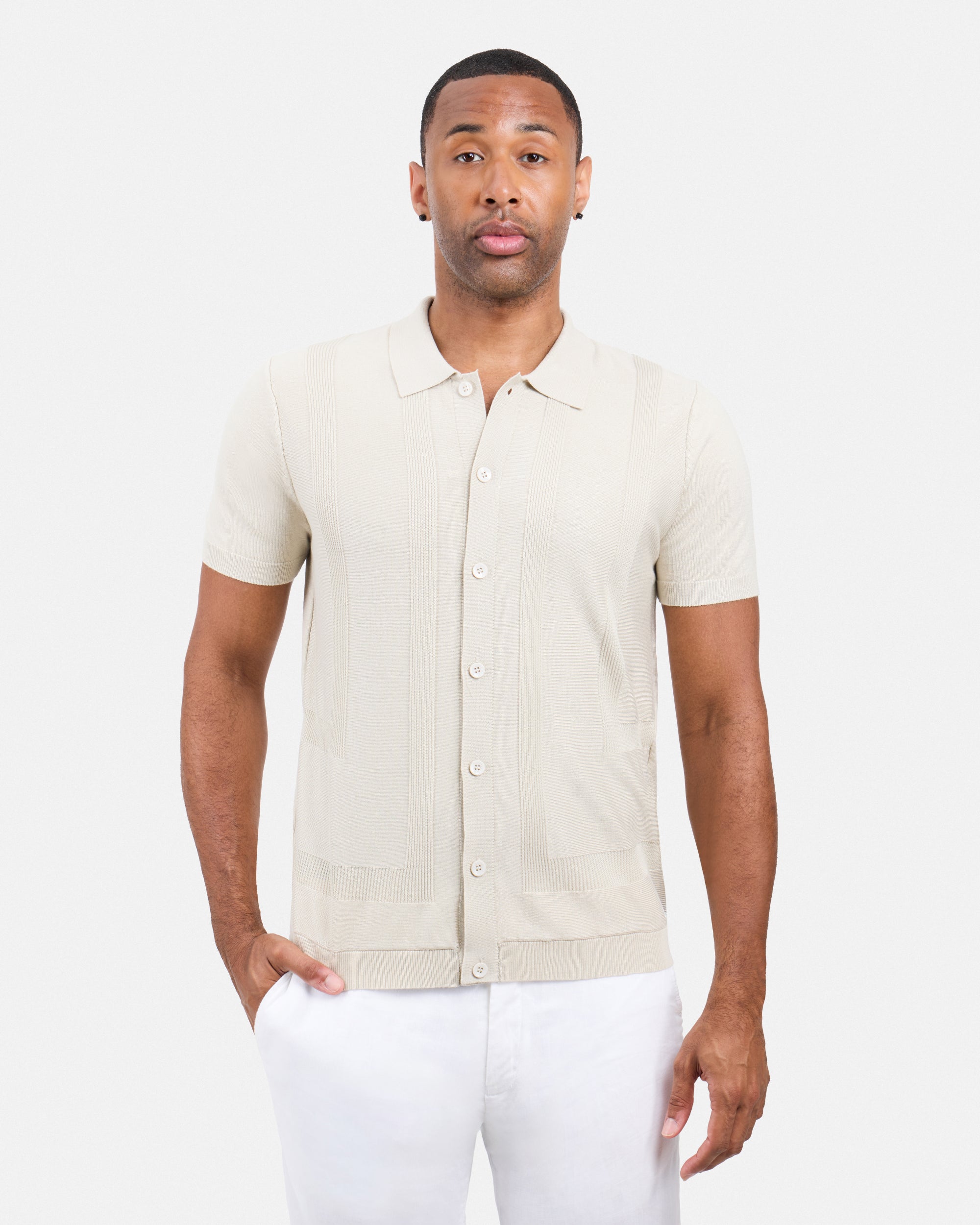#SMW-33135 Classic Ribbed Texture Sweater Polo-thumbmail-42
