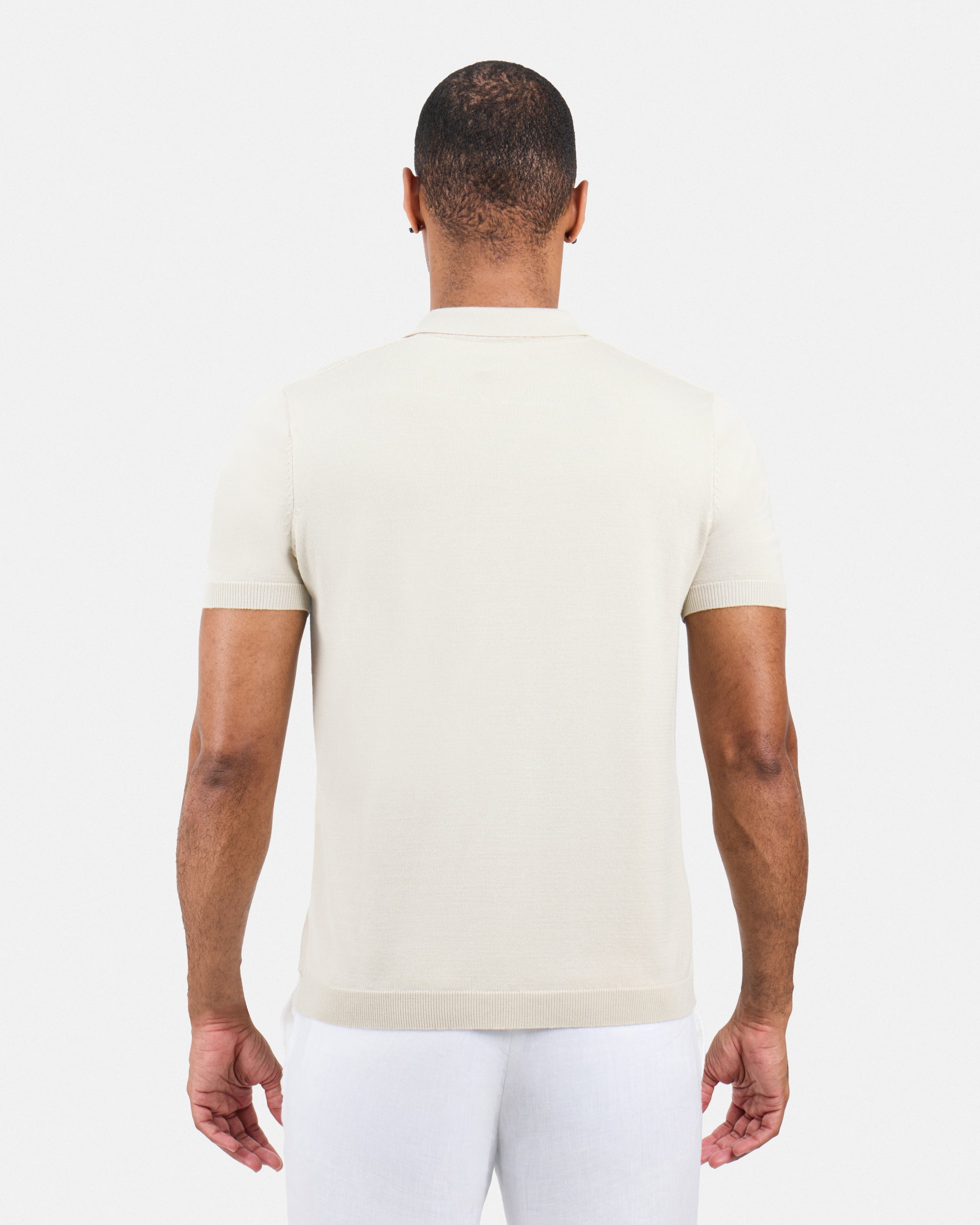 #SMW-33135 Classic Ribbed Texture Sweater Polo-thumbmail-43