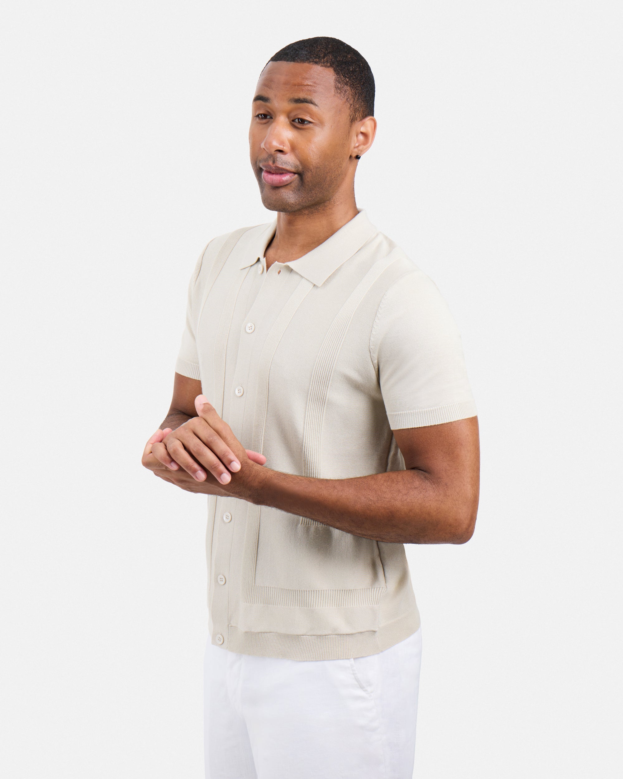#SMW-33135 Classic Ribbed Texture Sweater Polo-thumbmail-44
