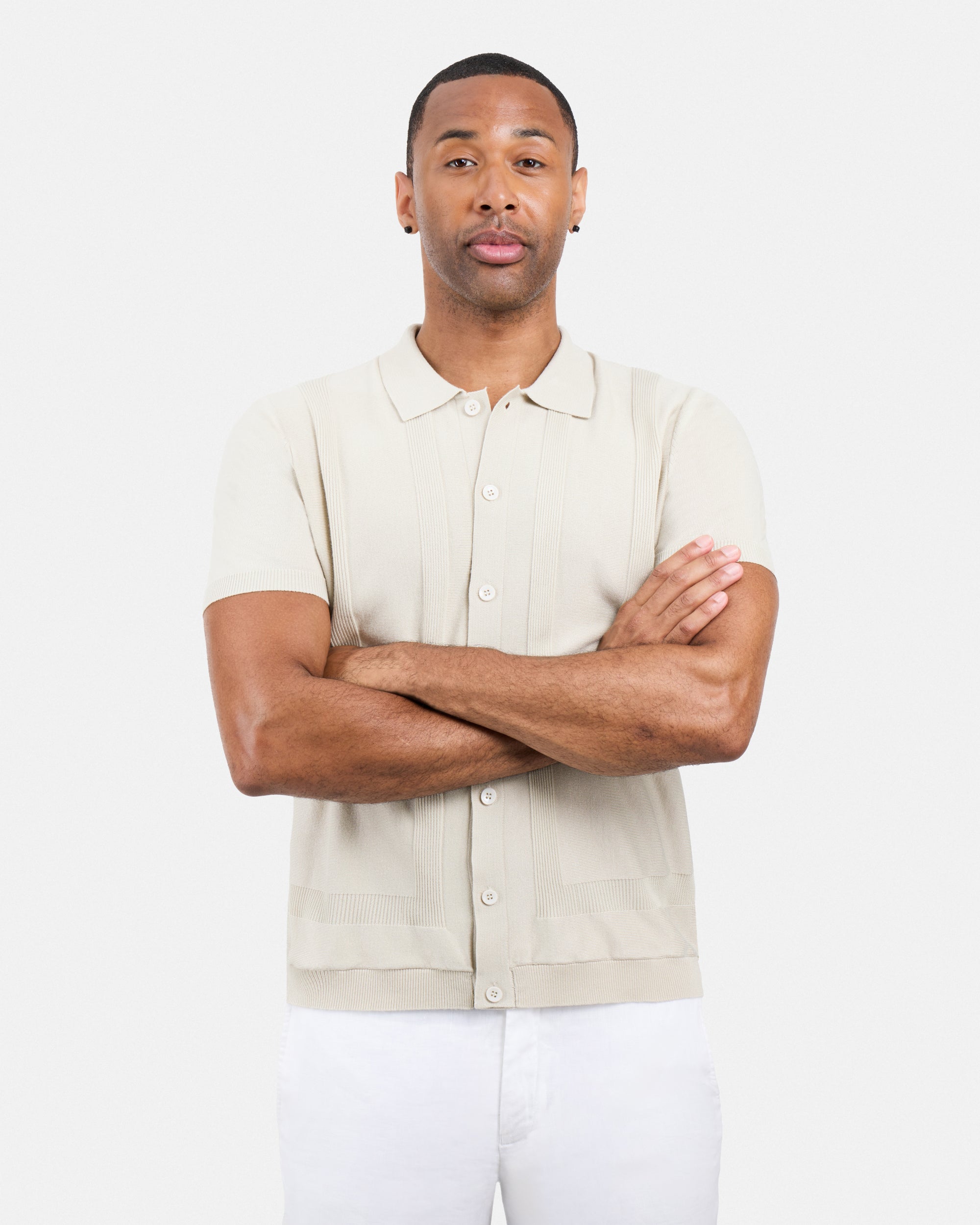#SMW-33135 Classic Ribbed Texture Sweater Polo-thumbmail-46
