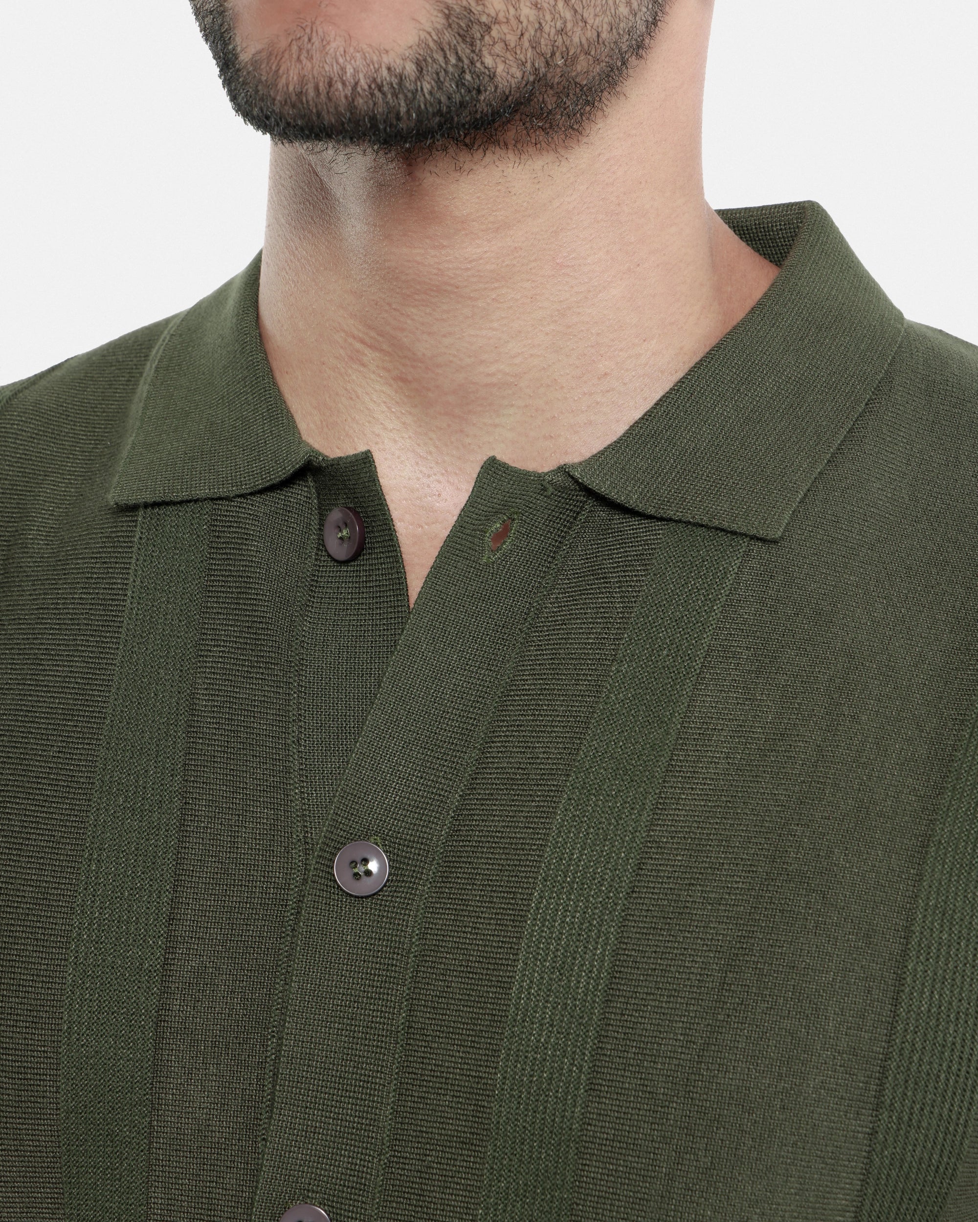 #SMW-33135 Classic Ribbed Texture Sweater Polo-thumbmail-59