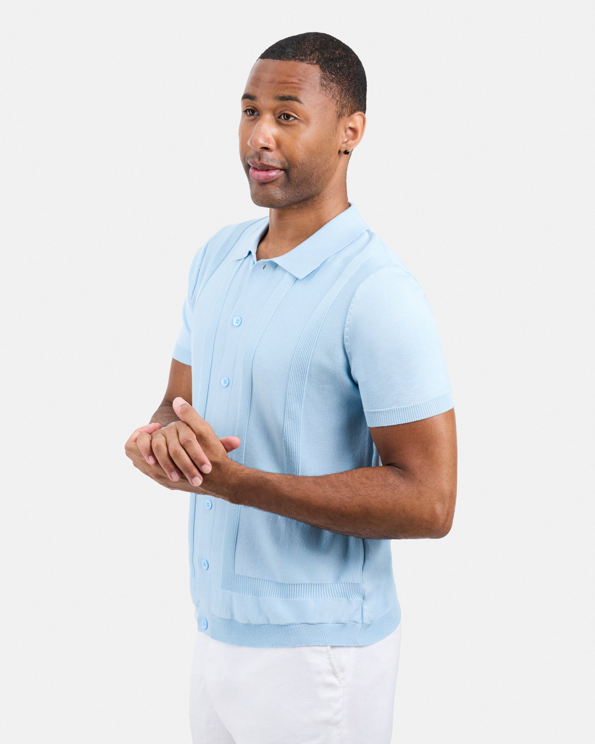 #SMW-33135 Classic Ribbed Texture Sweater Polo-thumbmail-61
