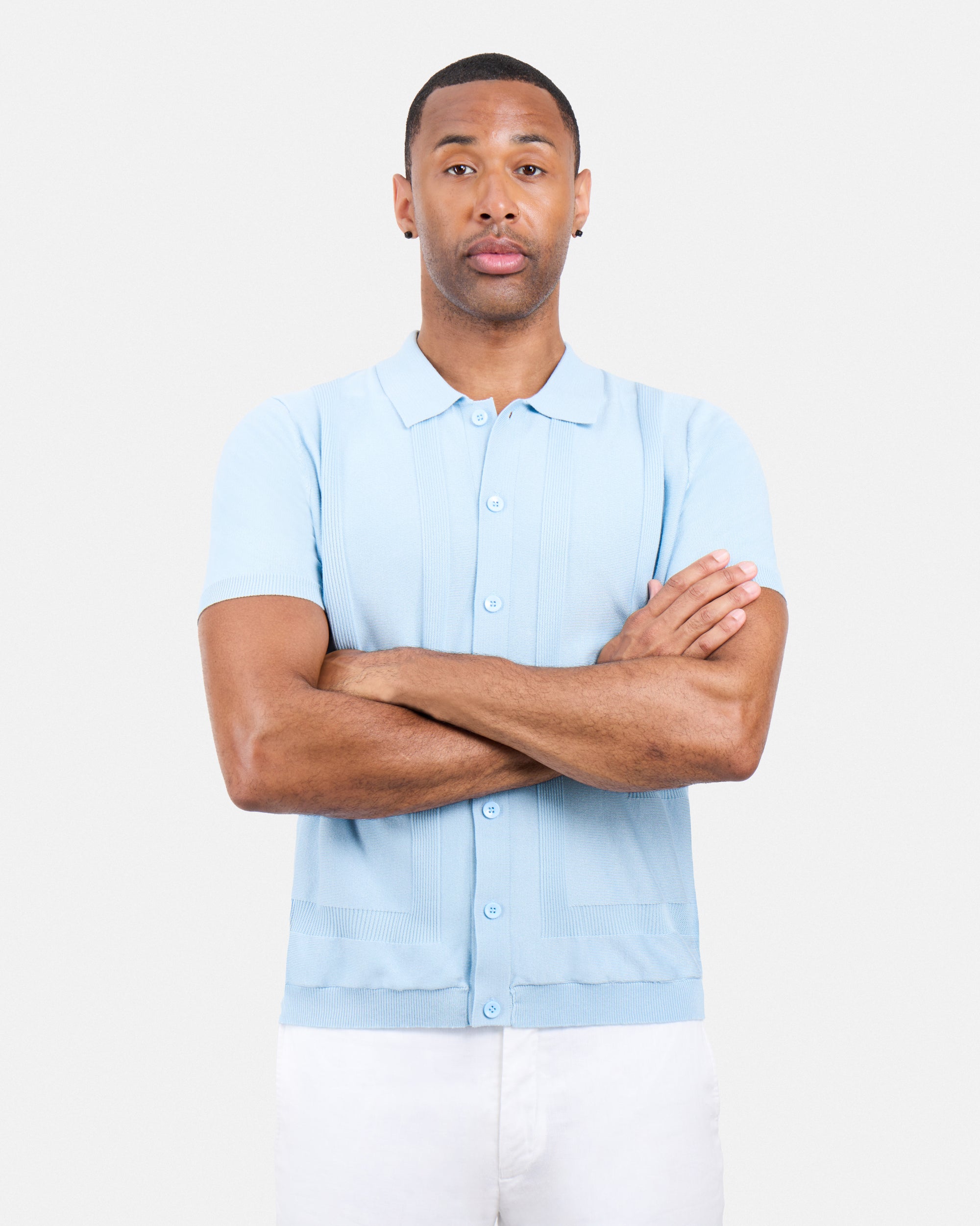 #SMW-33135 Classic Ribbed Texture Sweater Polo-thumbmail-63