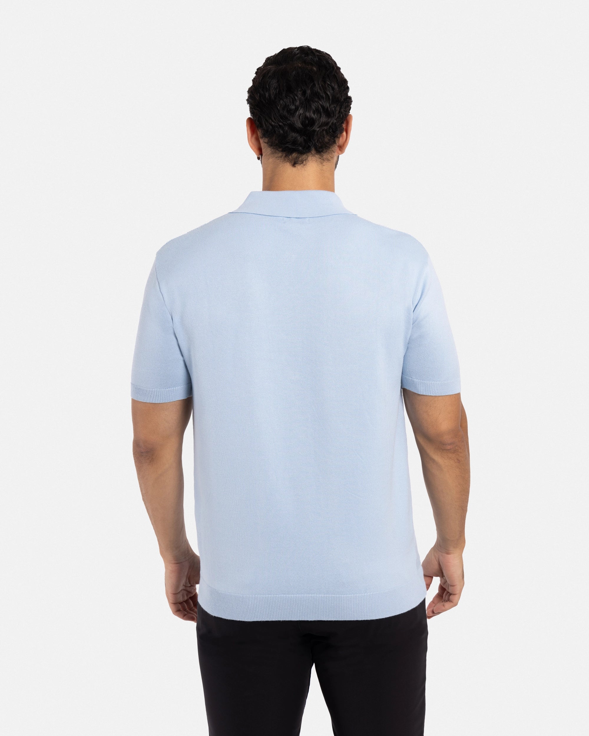 #SMW-33135 Classic Ribbed Texture Sweater Polo-thumbmail-63