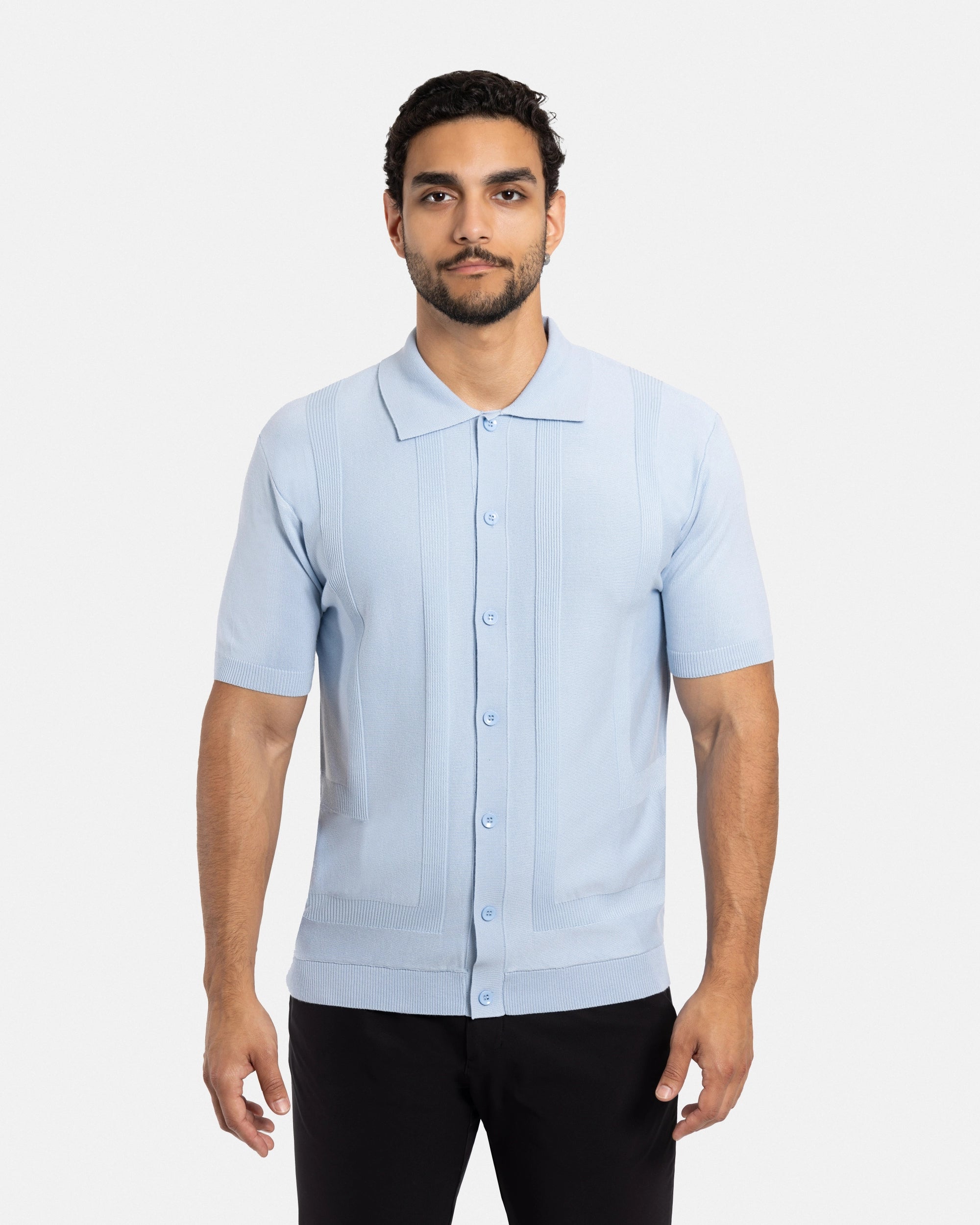 #SMW-33135 Classic Ribbed Texture Sweater Polo-thumbmail-62