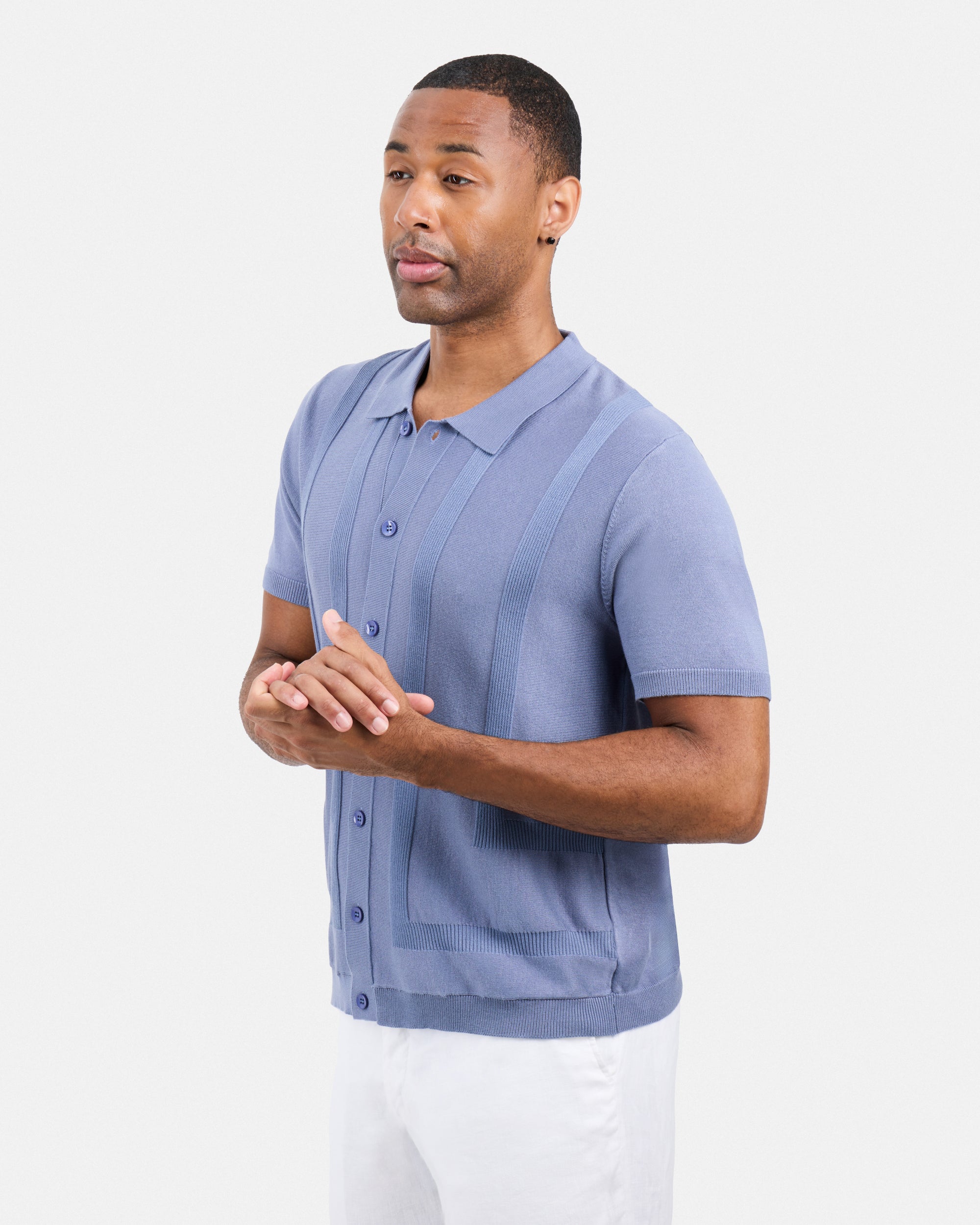 #SMW-33135 Classic Ribbed Texture Sweater Polo-thumbmail-69