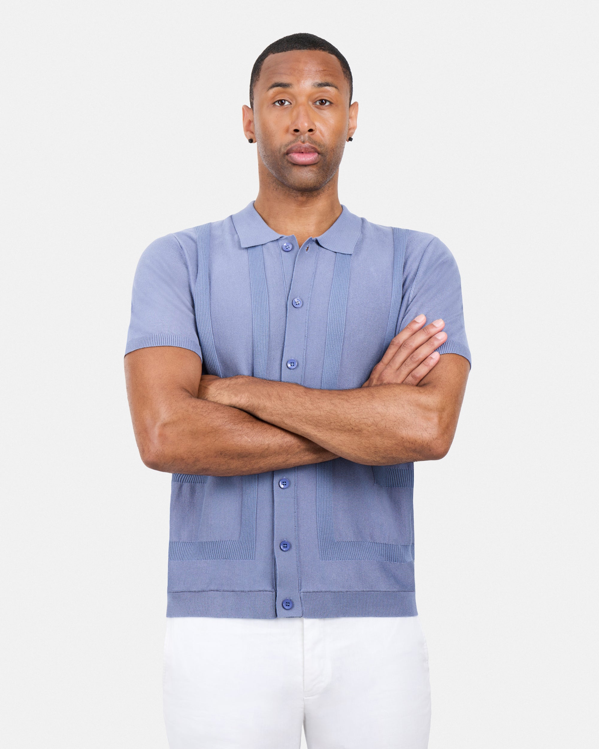 #SMW-33135 Classic Ribbed Texture Sweater Polo-thumbmail-71