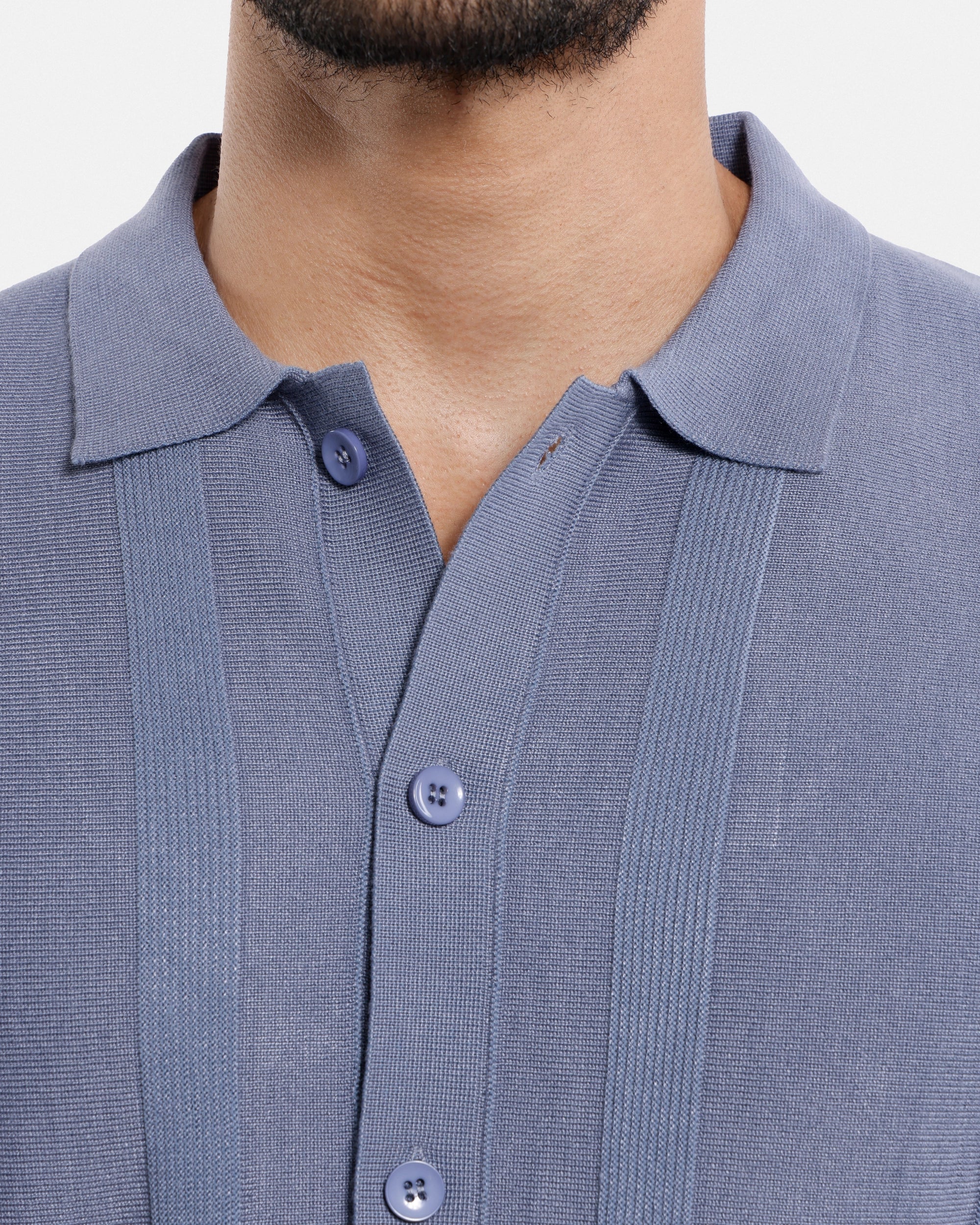 #SMW-33135 Classic Ribbed Texture Sweater Polo-thumbmail-77