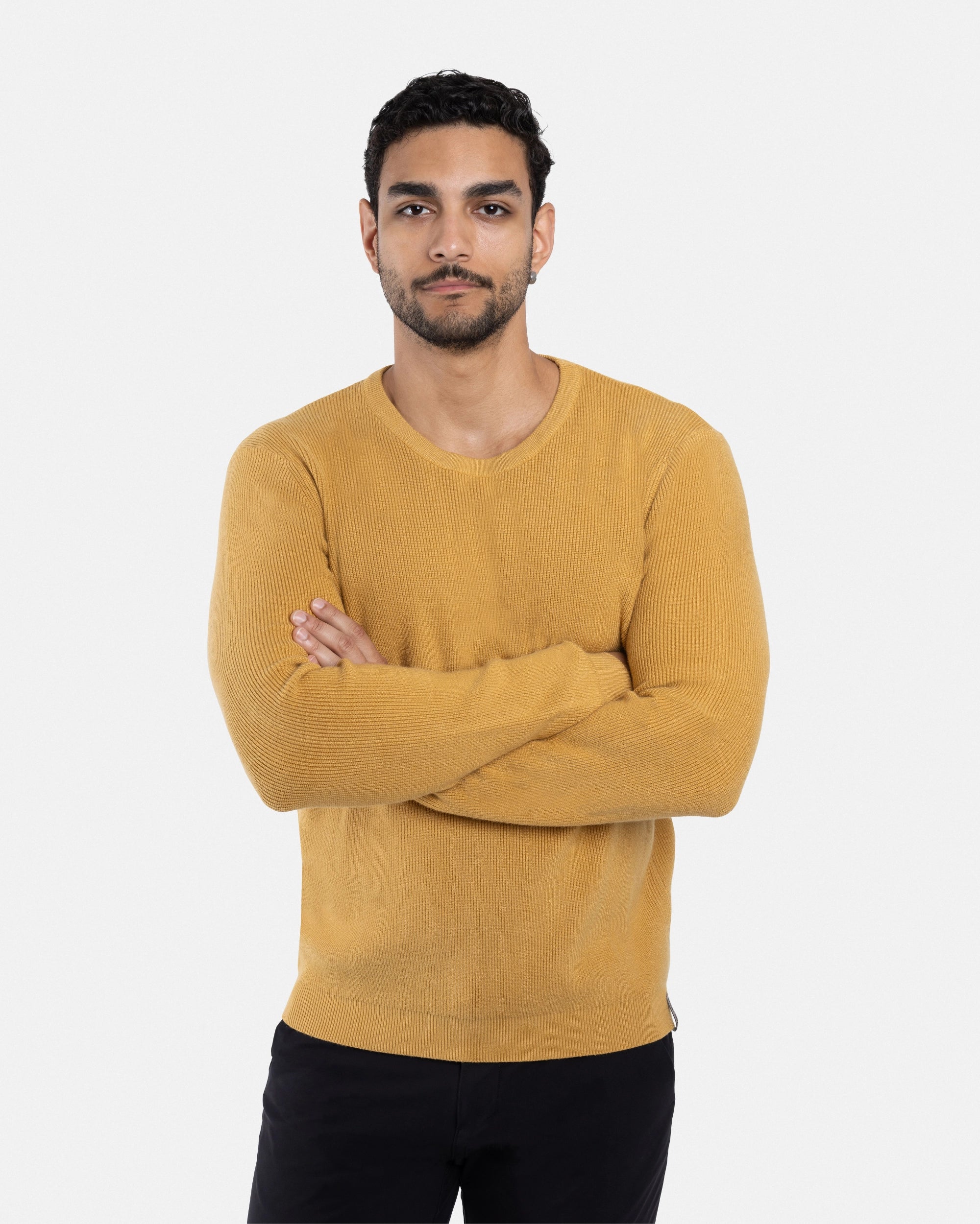#SMW-34010 Ribbed Crew Neck Sweater-thumbmail-12