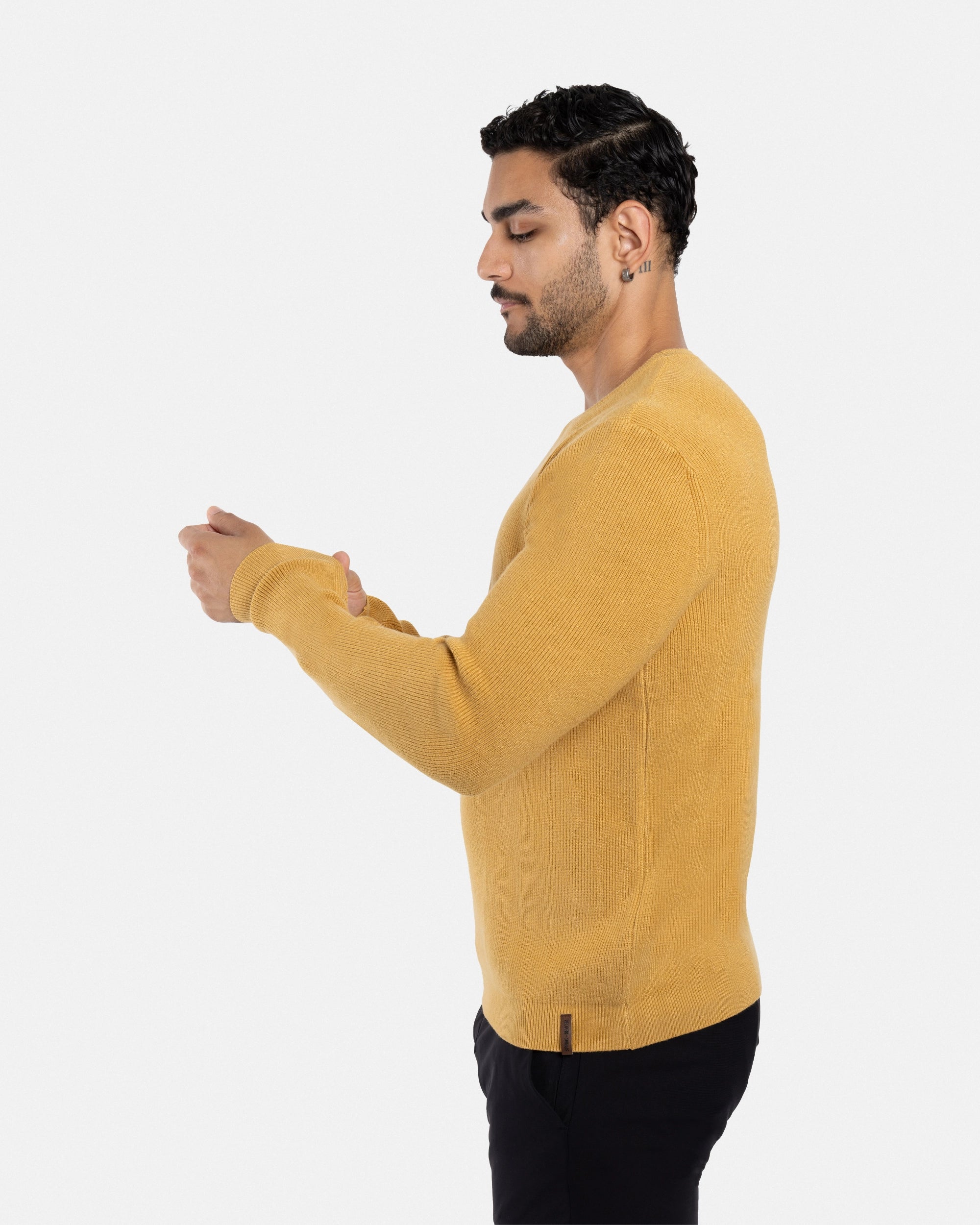 #SMW-34010 Ribbed Crew Neck Sweater-thumbmail-13