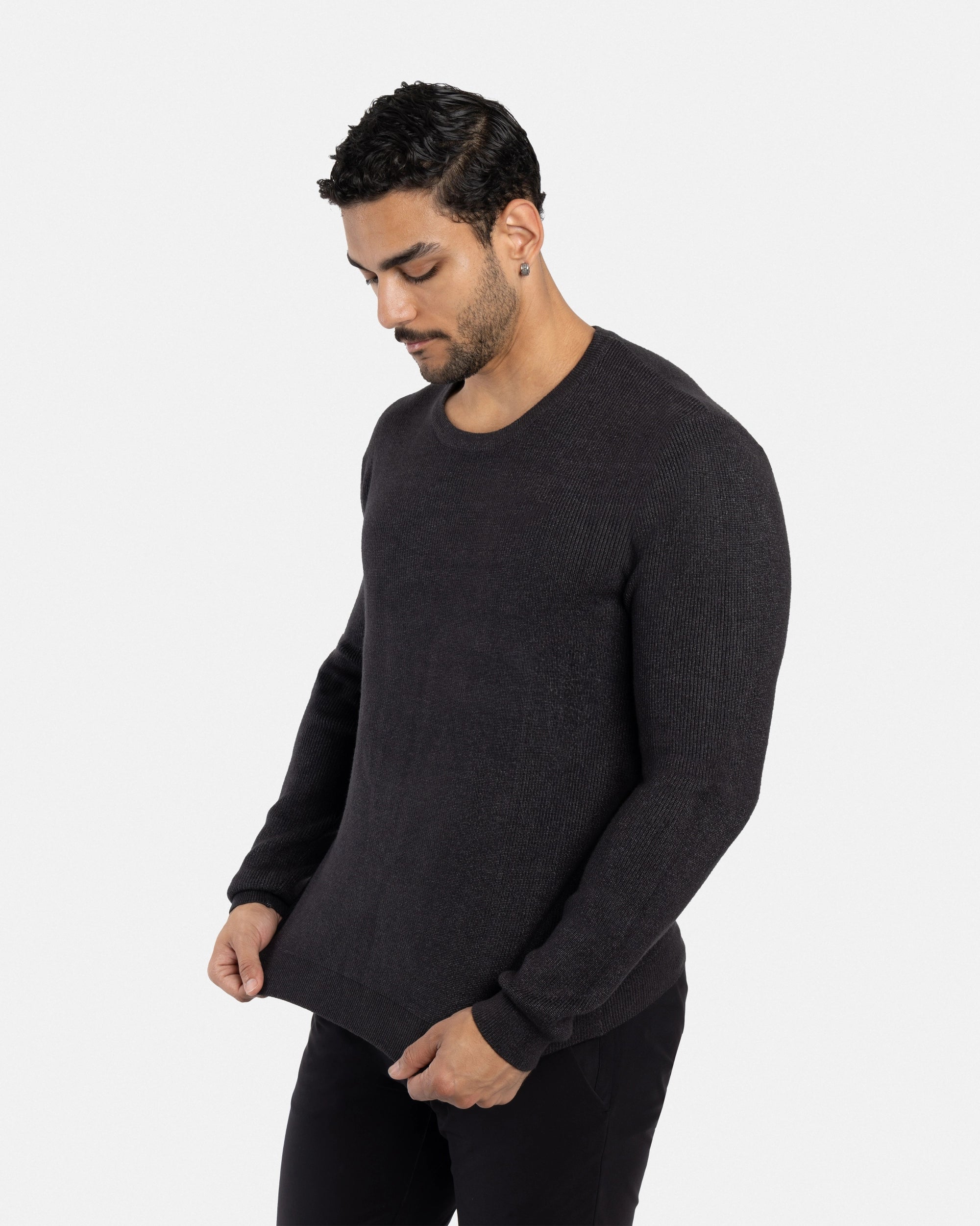#SMW-34010 Ribbed Crew Neck Sweater-thumbmail-19