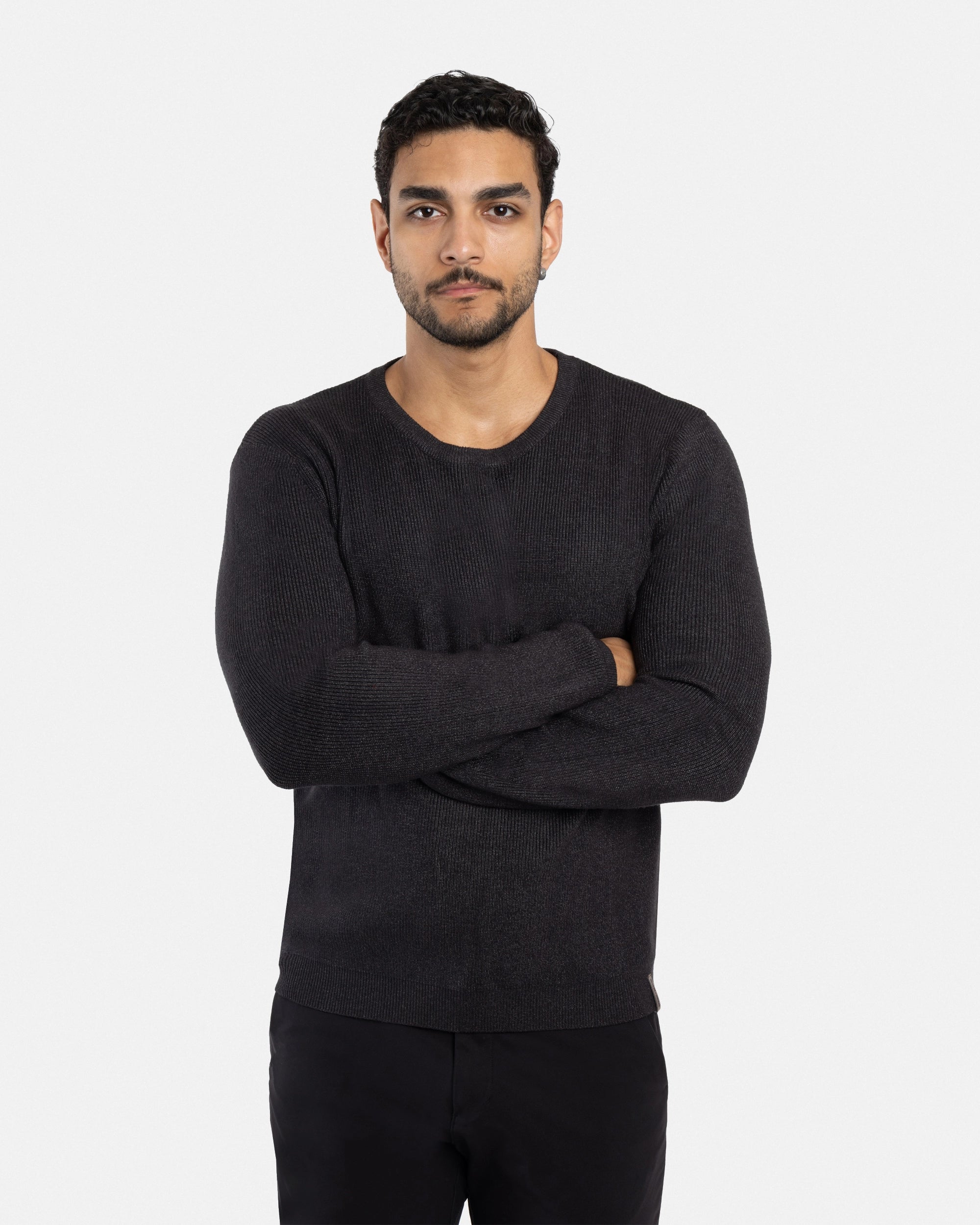 #SMW-34010 Ribbed Crew Neck Sweater-thumbmail-20