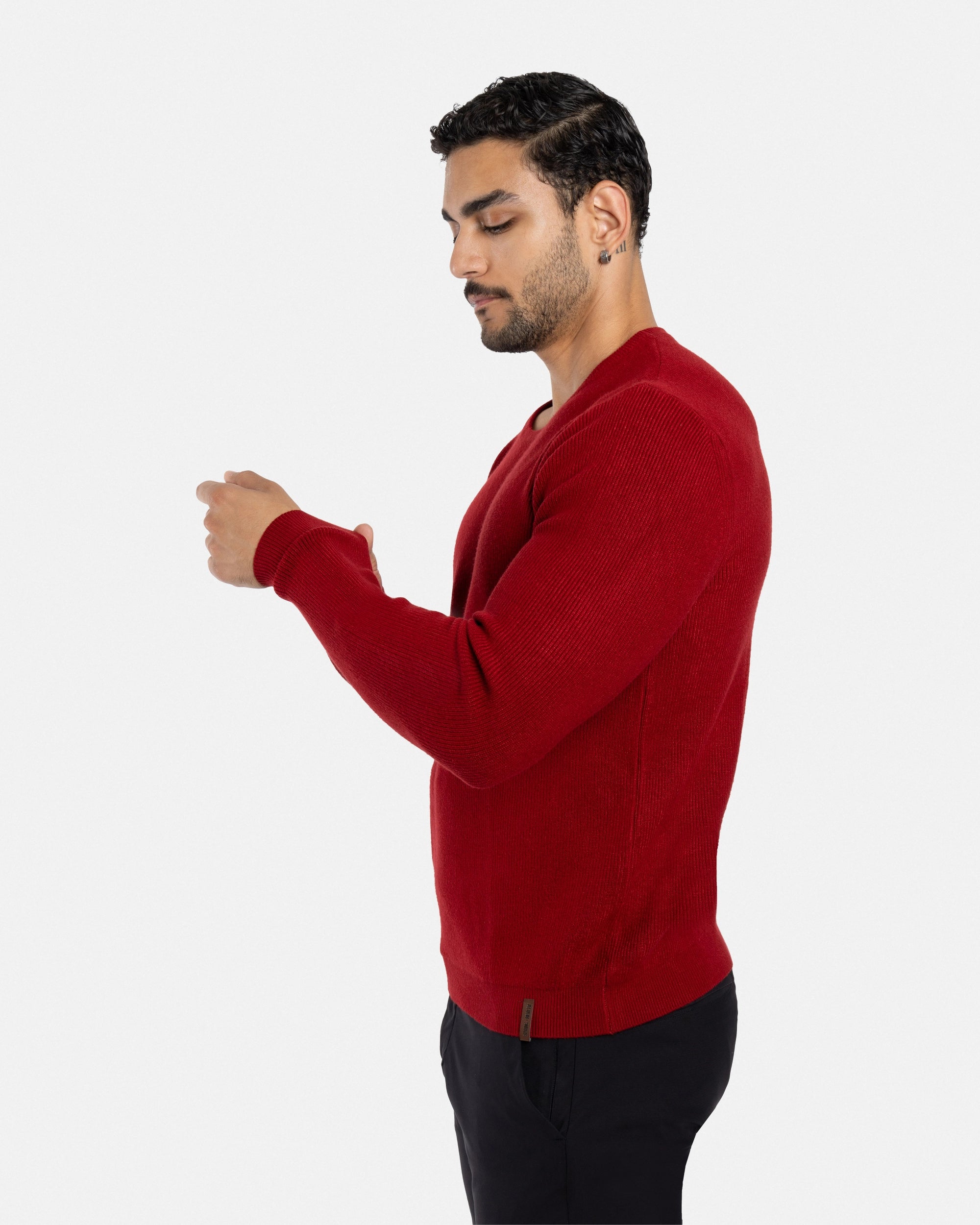 #SMW-34010 Ribbed Crew Neck Sweater-thumbmail-29