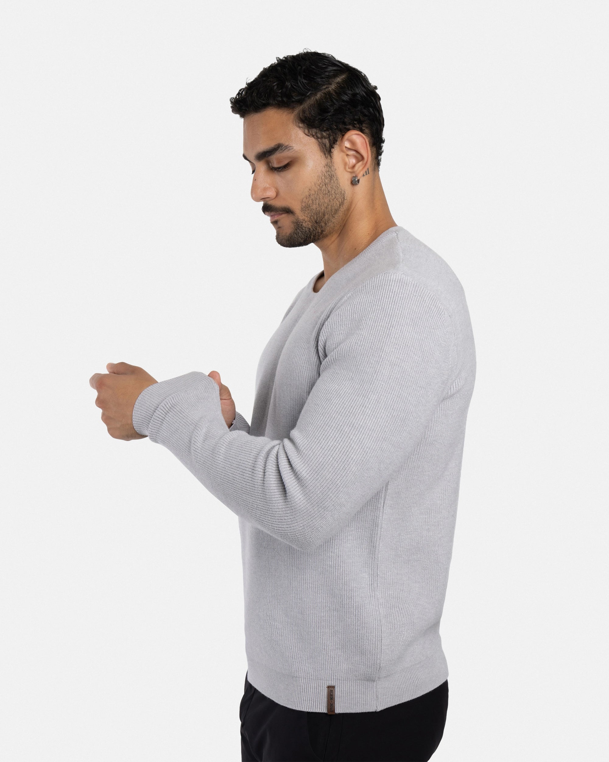 #SMW-34010 Ribbed Crew Neck Sweater-thumbmail-37
