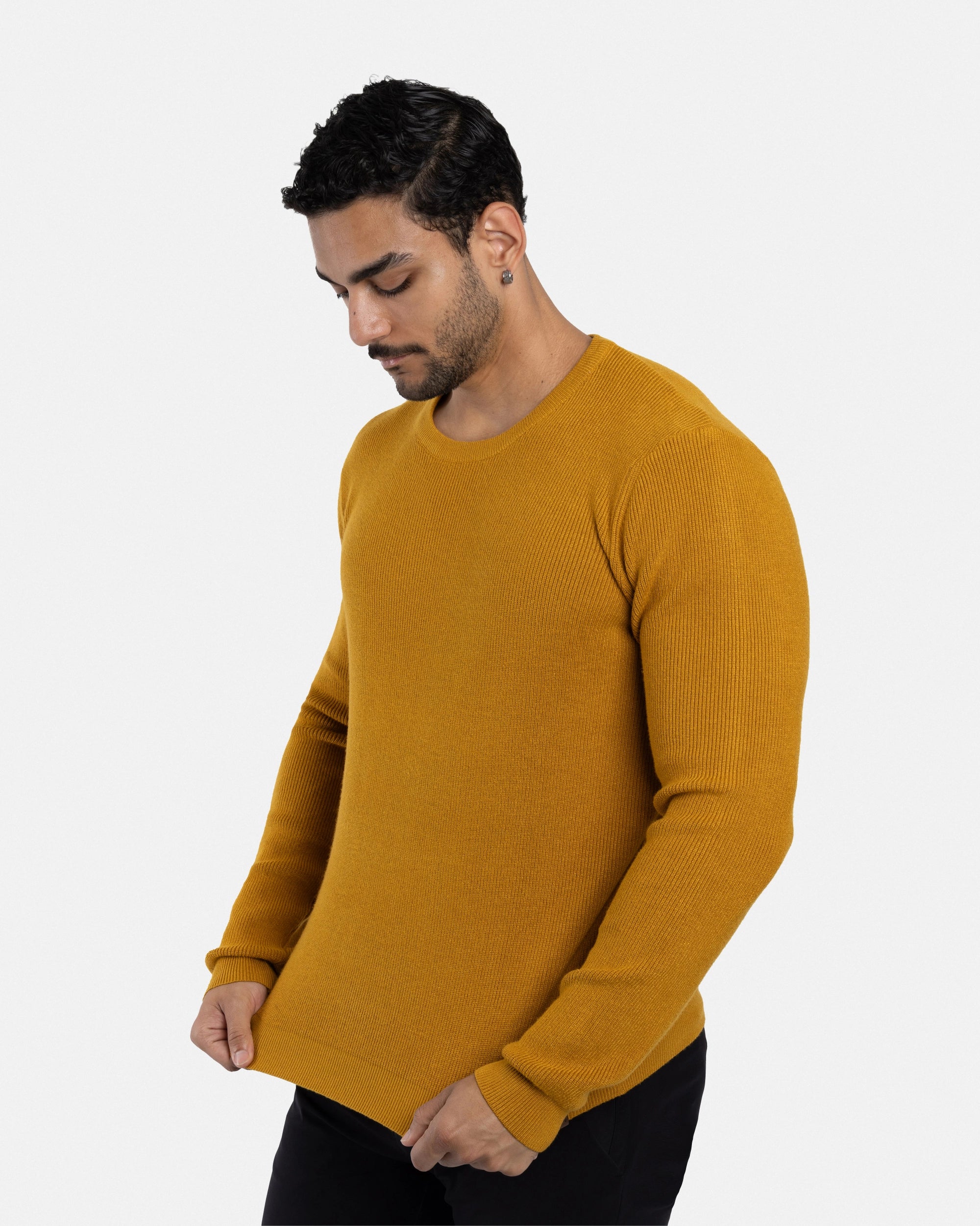 #SMW-34010 Ribbed Crew Neck Sweater-thumbmail-43