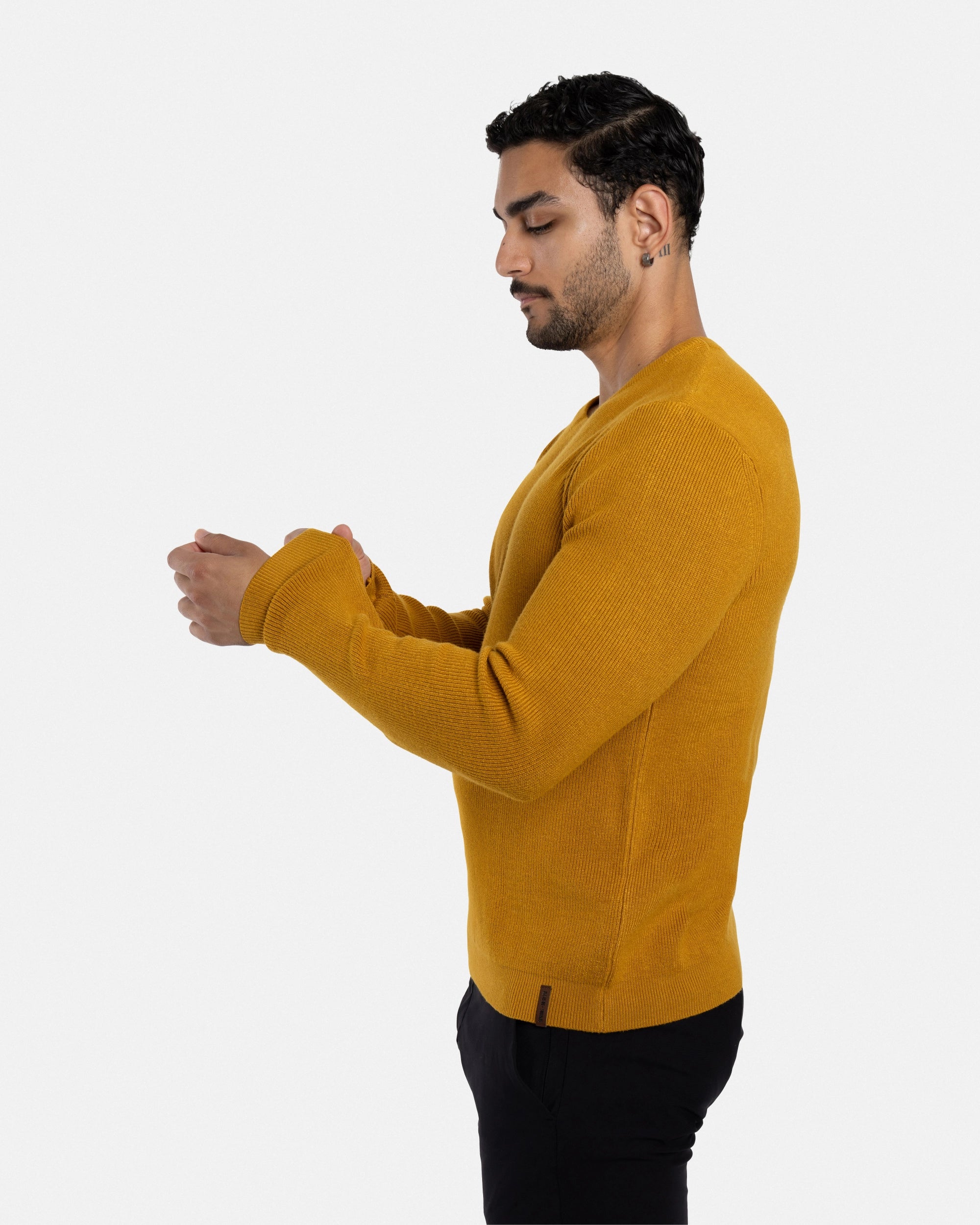 #SMW-34010 Ribbed Crew Neck Sweater-thumbmail-45