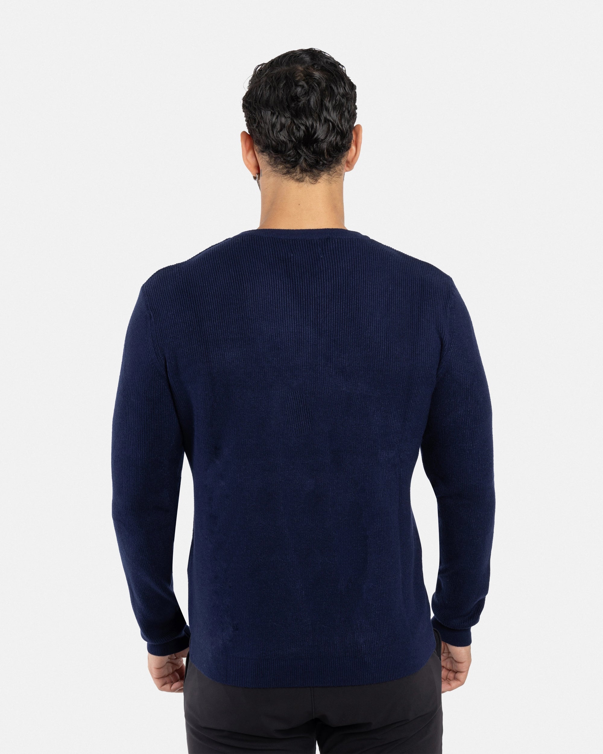#SMW-34010 Ribbed Crew Neck Sweater-thumbmail-50