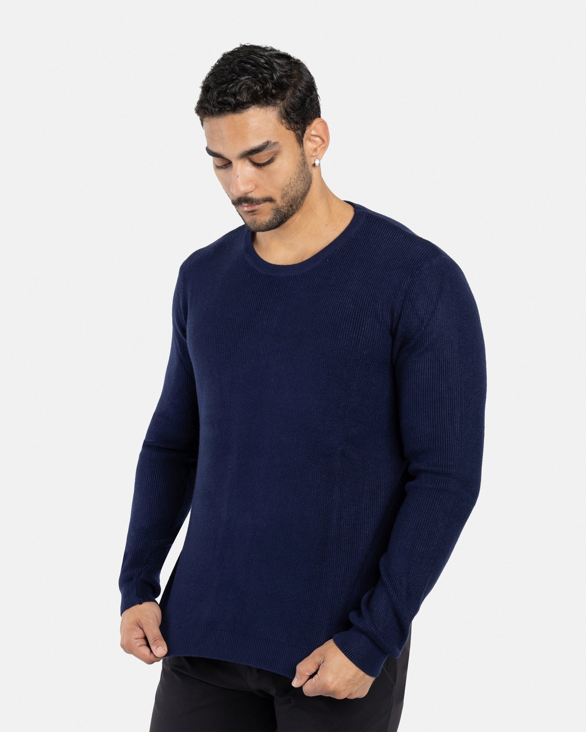 #SMW-34010 Ribbed Crew Neck Sweater-thumbmail-51
