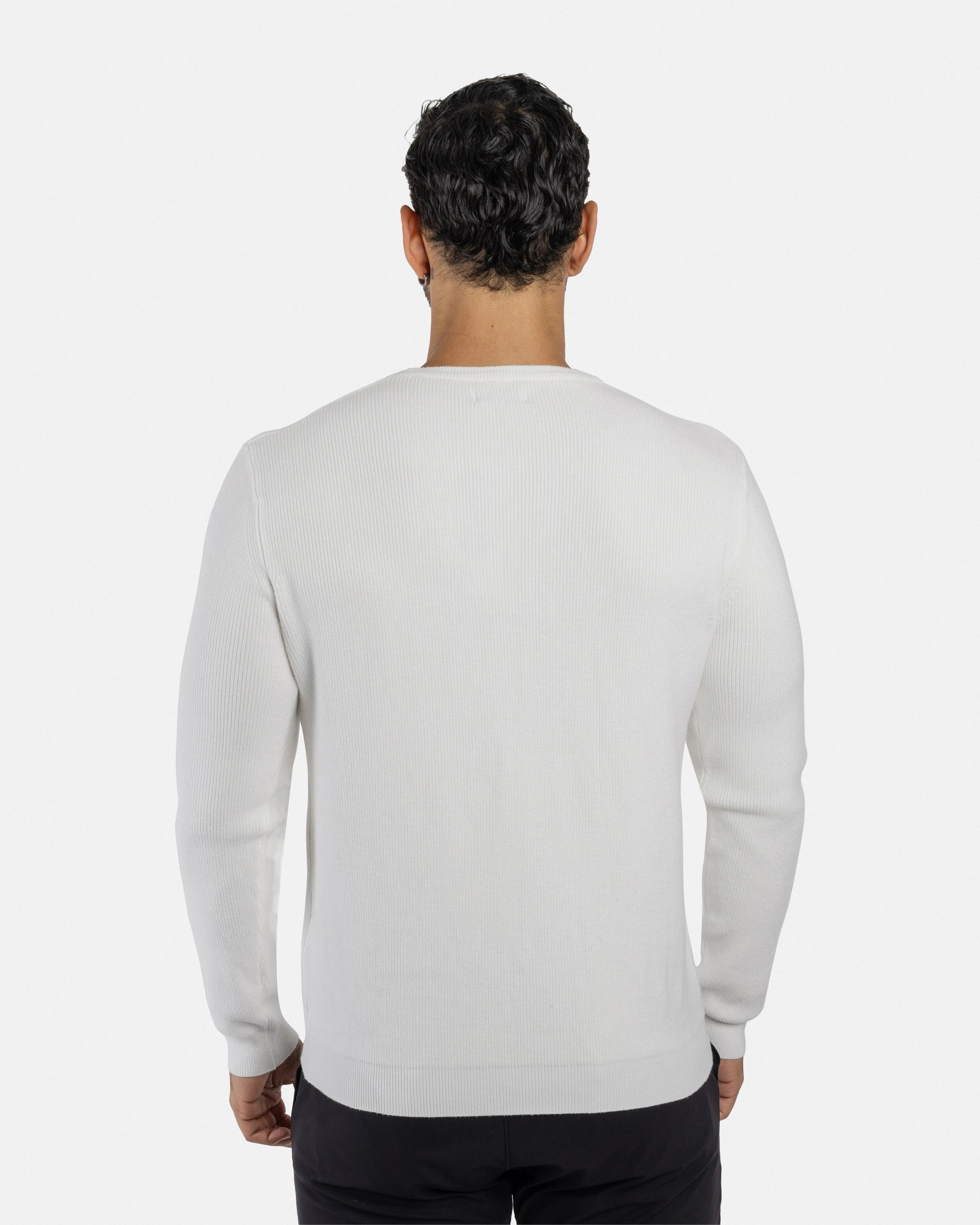 #SMW-34010 Ribbed Crew Neck Sweater-thumbmail-58