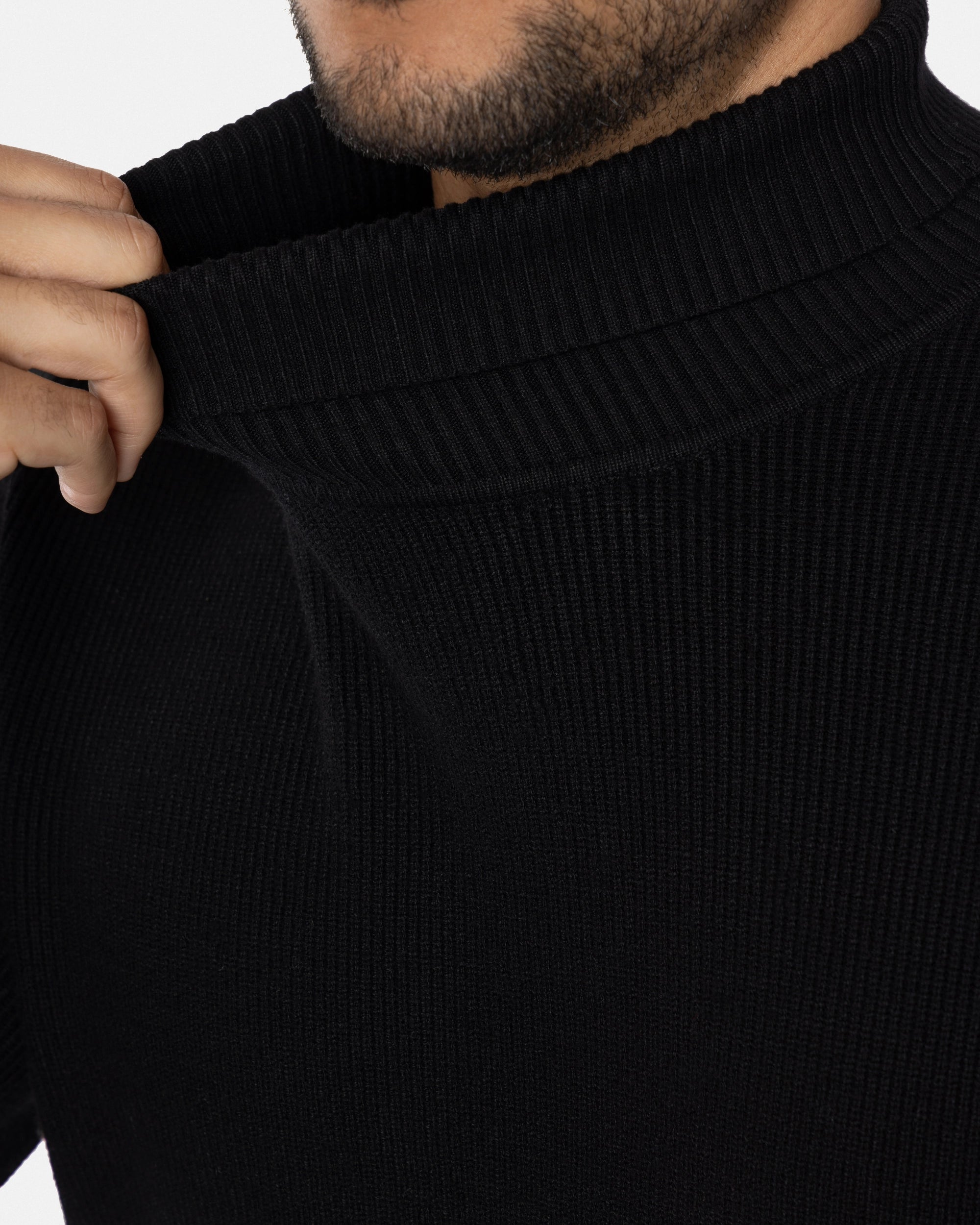 #SMW-34013 Ribbed Turtle Neck Sweater-thumbmail-7