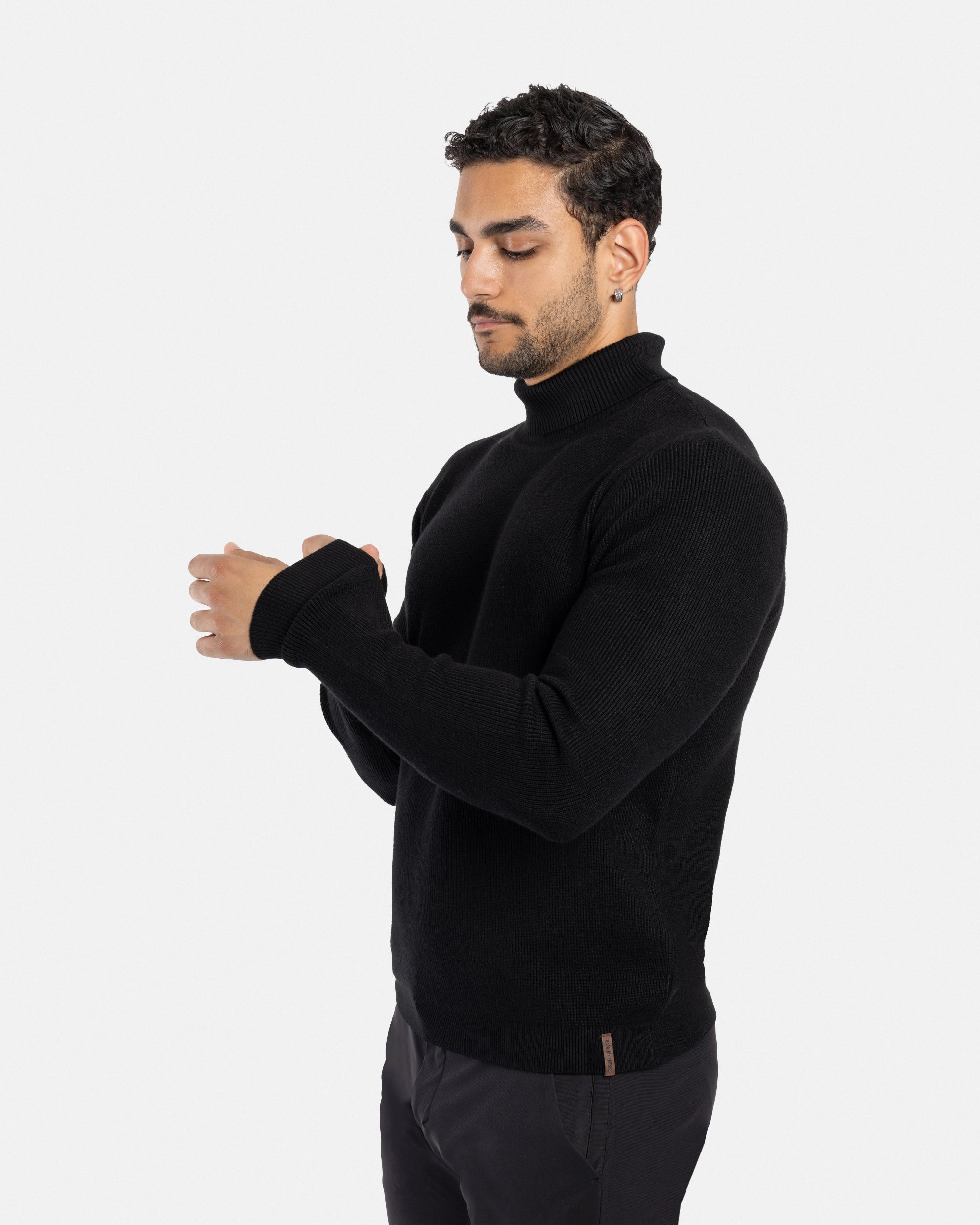 #SMW-34013 Ribbed Turtle Neck Sweater-thumbmail-5