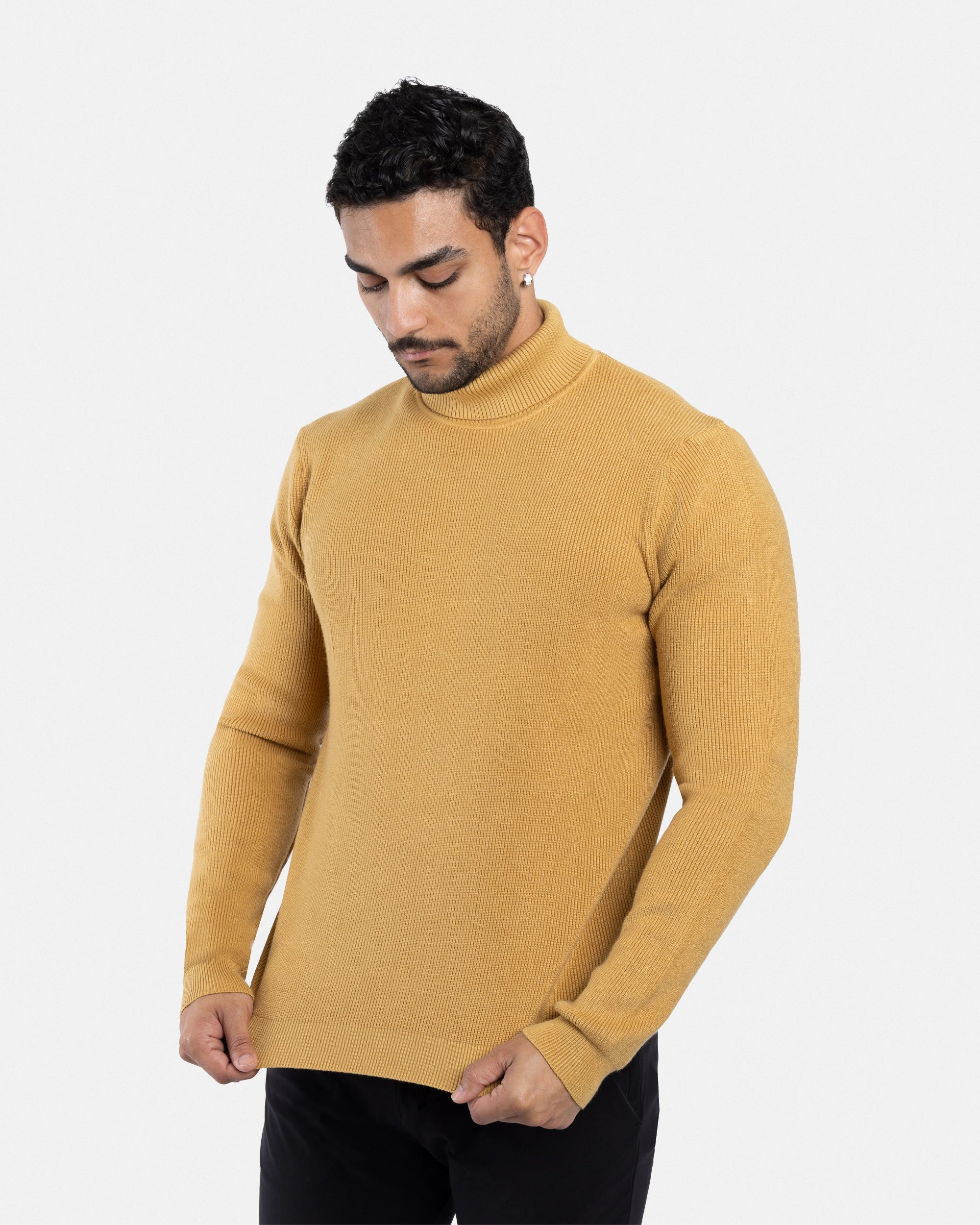 #SMW-34013 Ribbed Turtle Neck Sweater-thumbmail-11