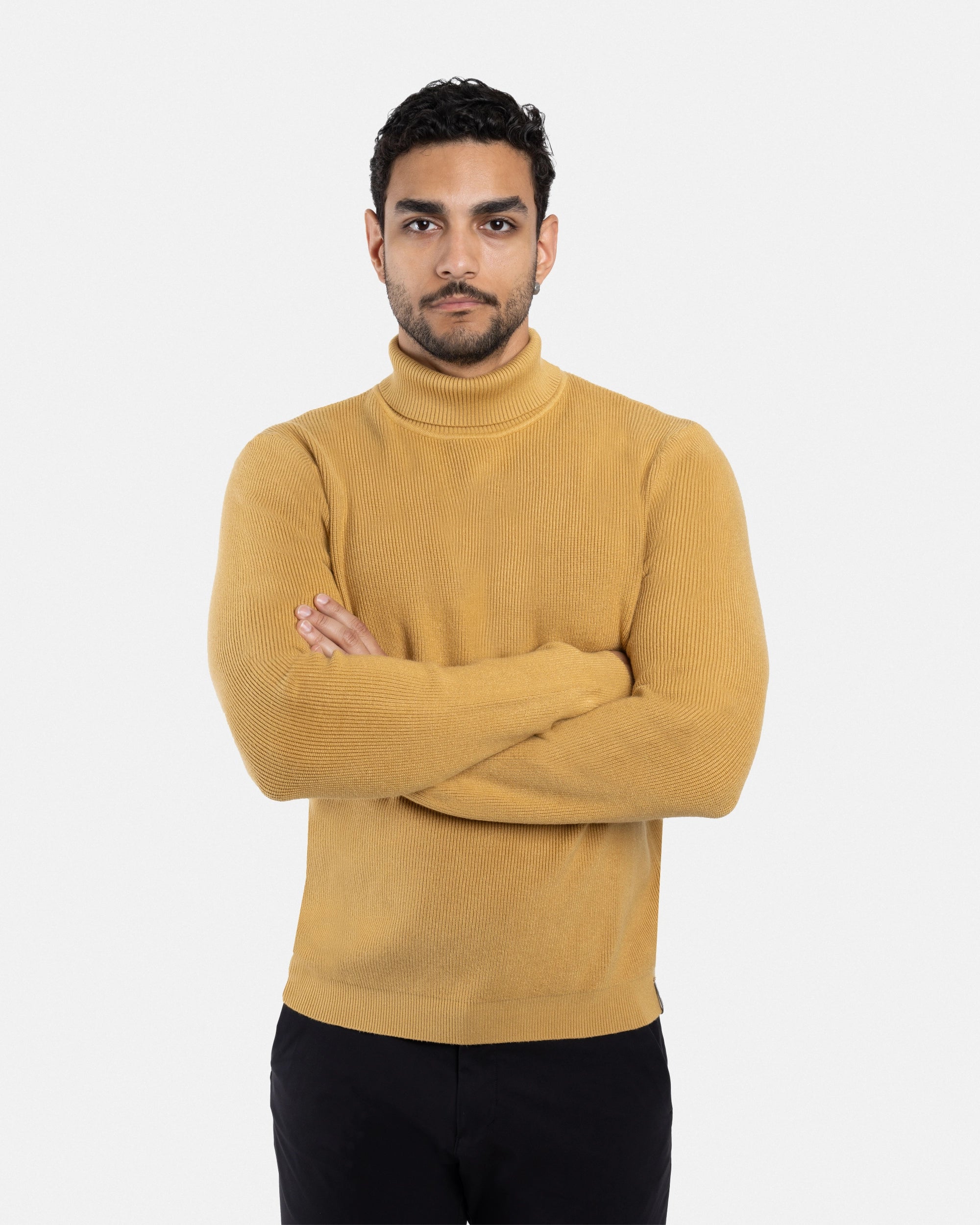 #SMW-34013 Ribbed Turtle Neck Sweater-thumbmail-12