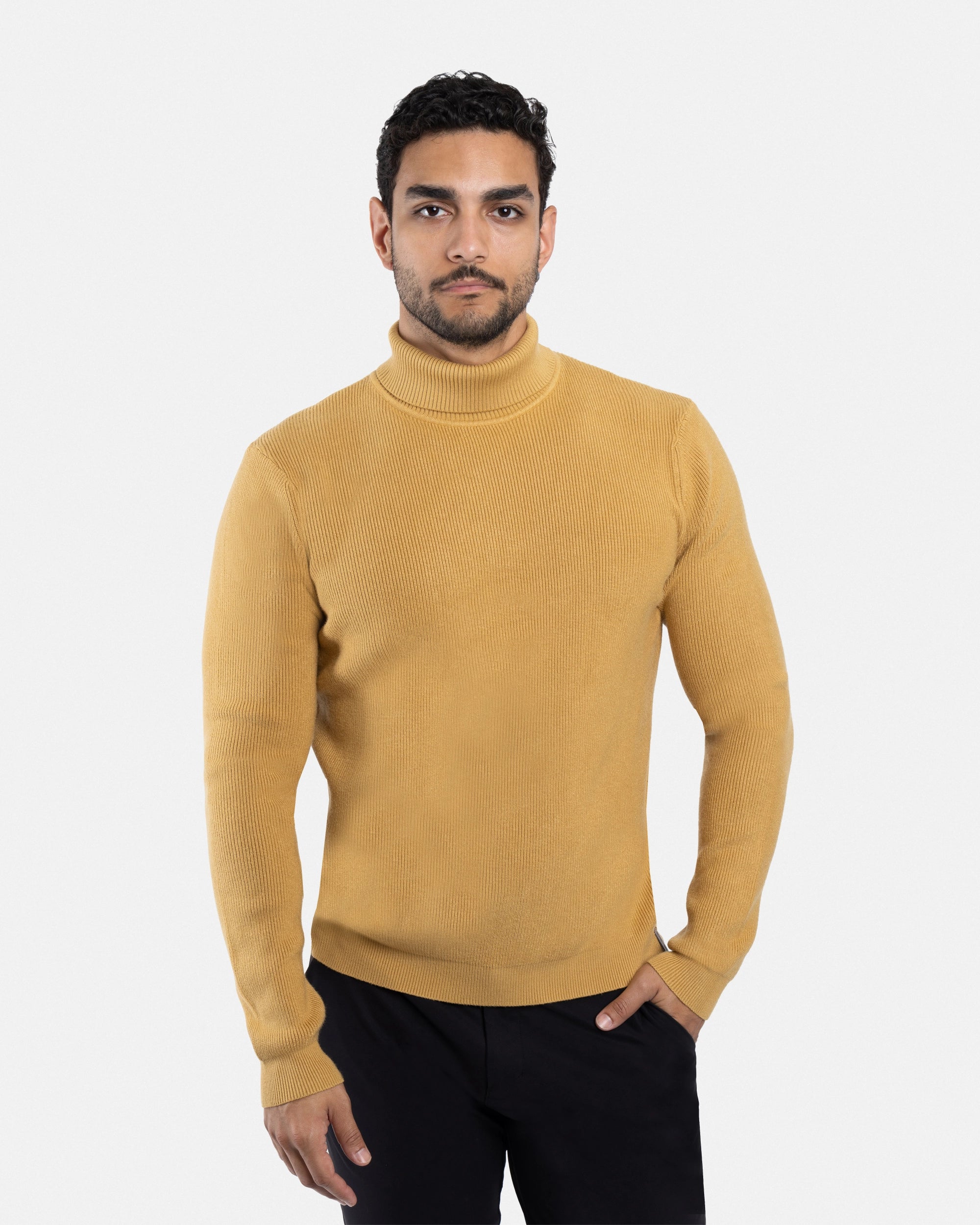#SMW-34013 Ribbed Turtle Neck Sweater-thumbmail-9