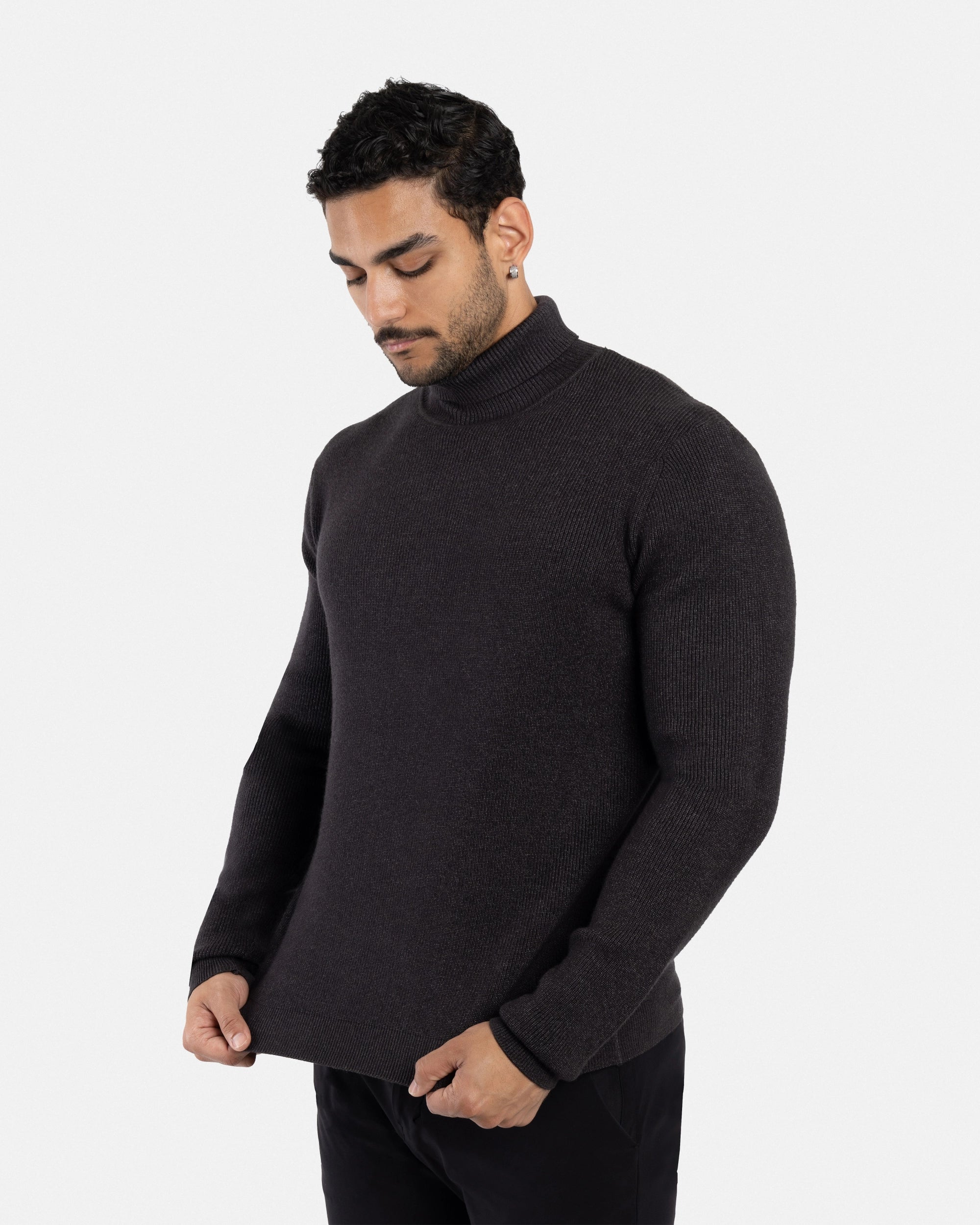 #SMW-34013 Ribbed Turtle Neck Sweater-thumbmail-19