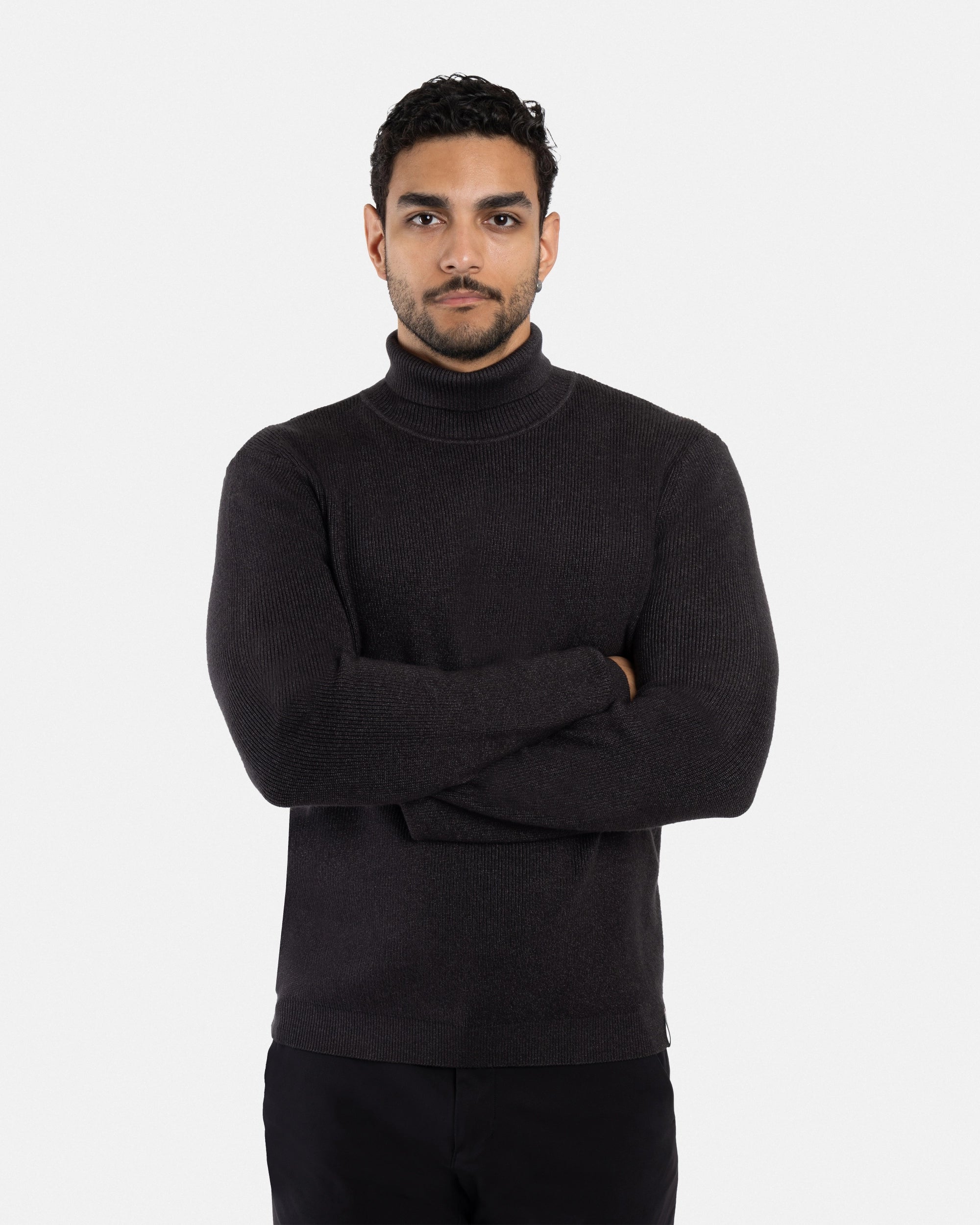 #SMW-34013 Ribbed Turtle Neck Sweater-thumbmail-20