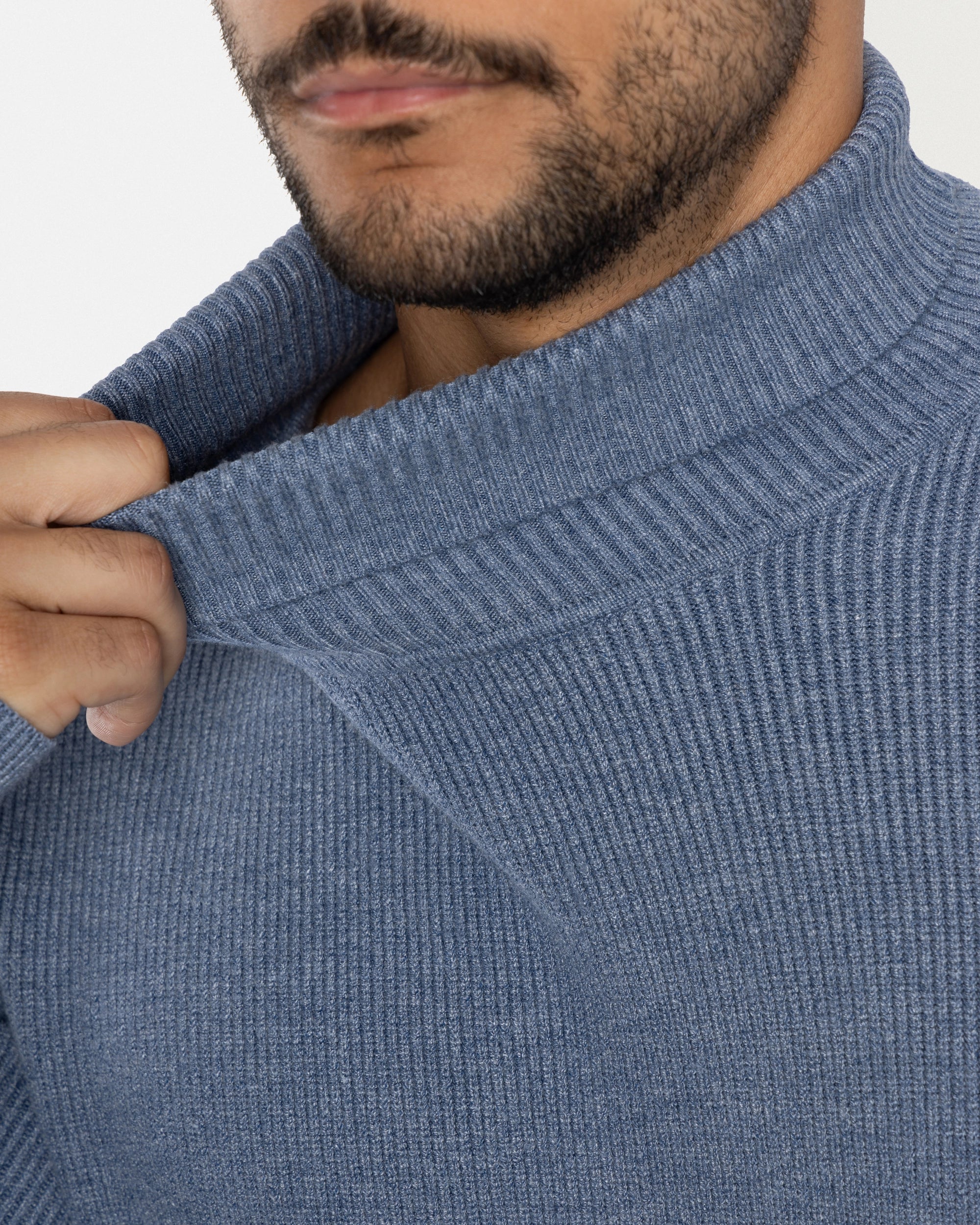 #SMW-34013 Ribbed Turtle Neck Sweater-thumbmail-31