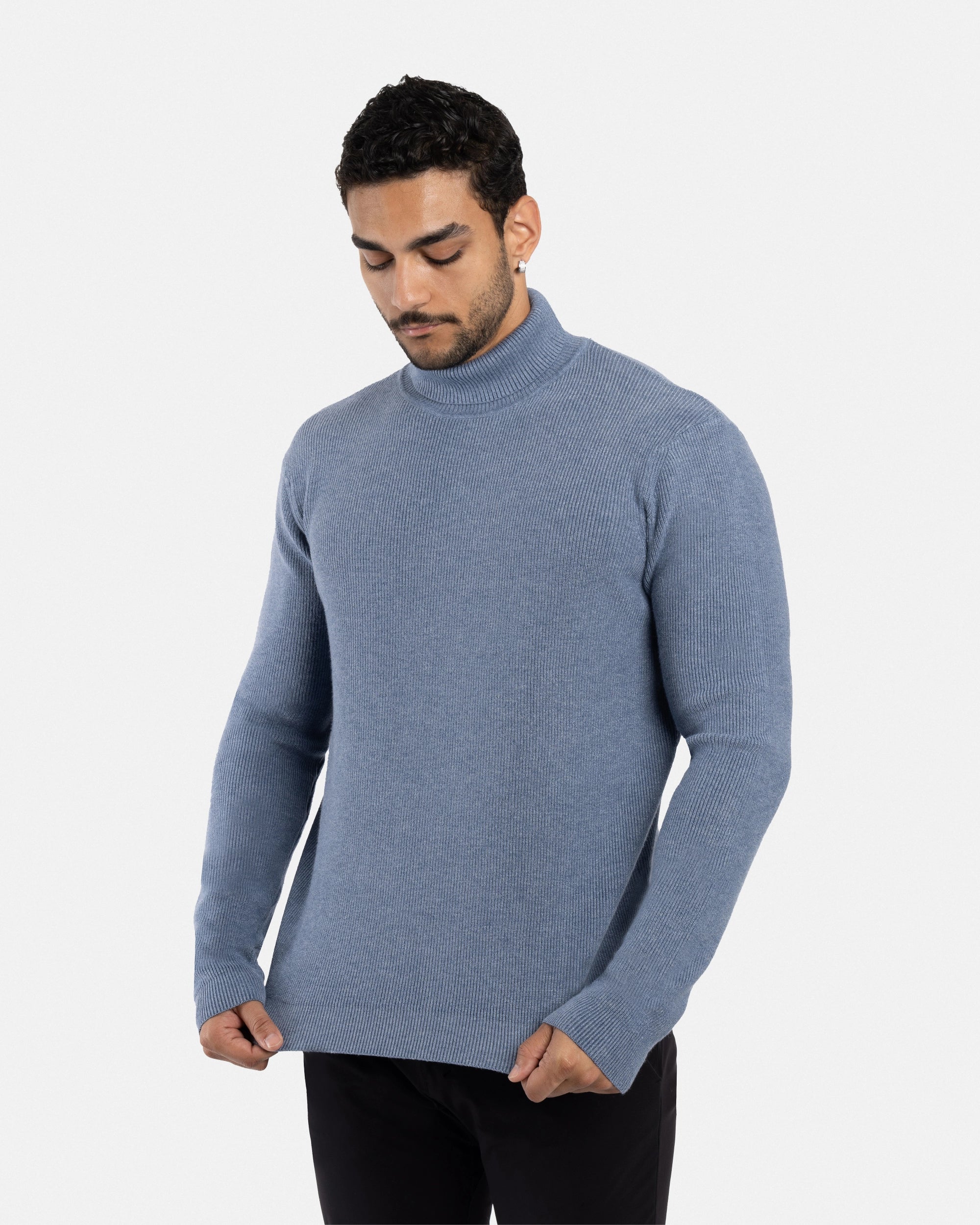 #SMW-34013 Ribbed Turtle Neck Sweater-thumbmail-27