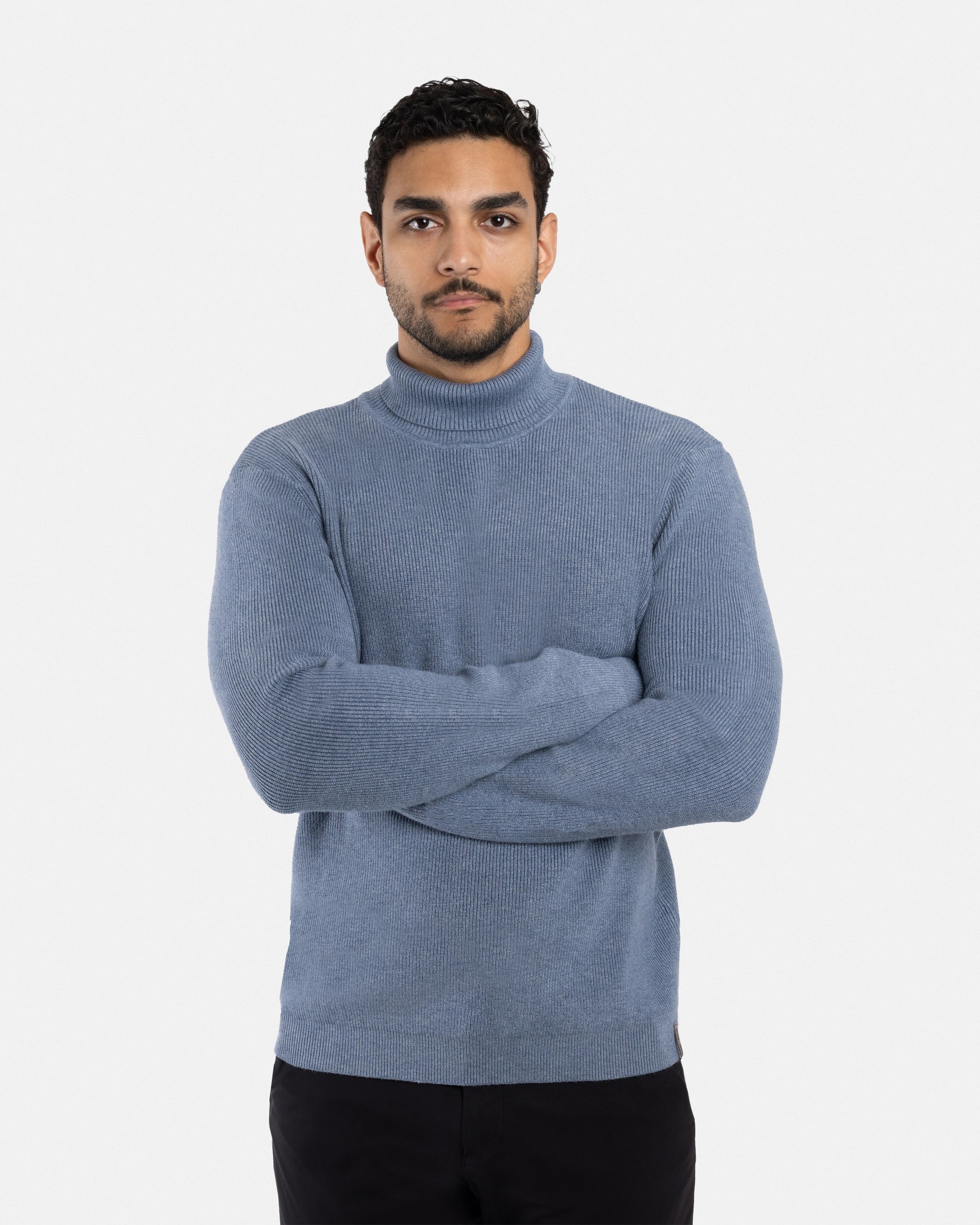 #SMW-34013 Ribbed Turtle Neck Sweater-thumbmail-28