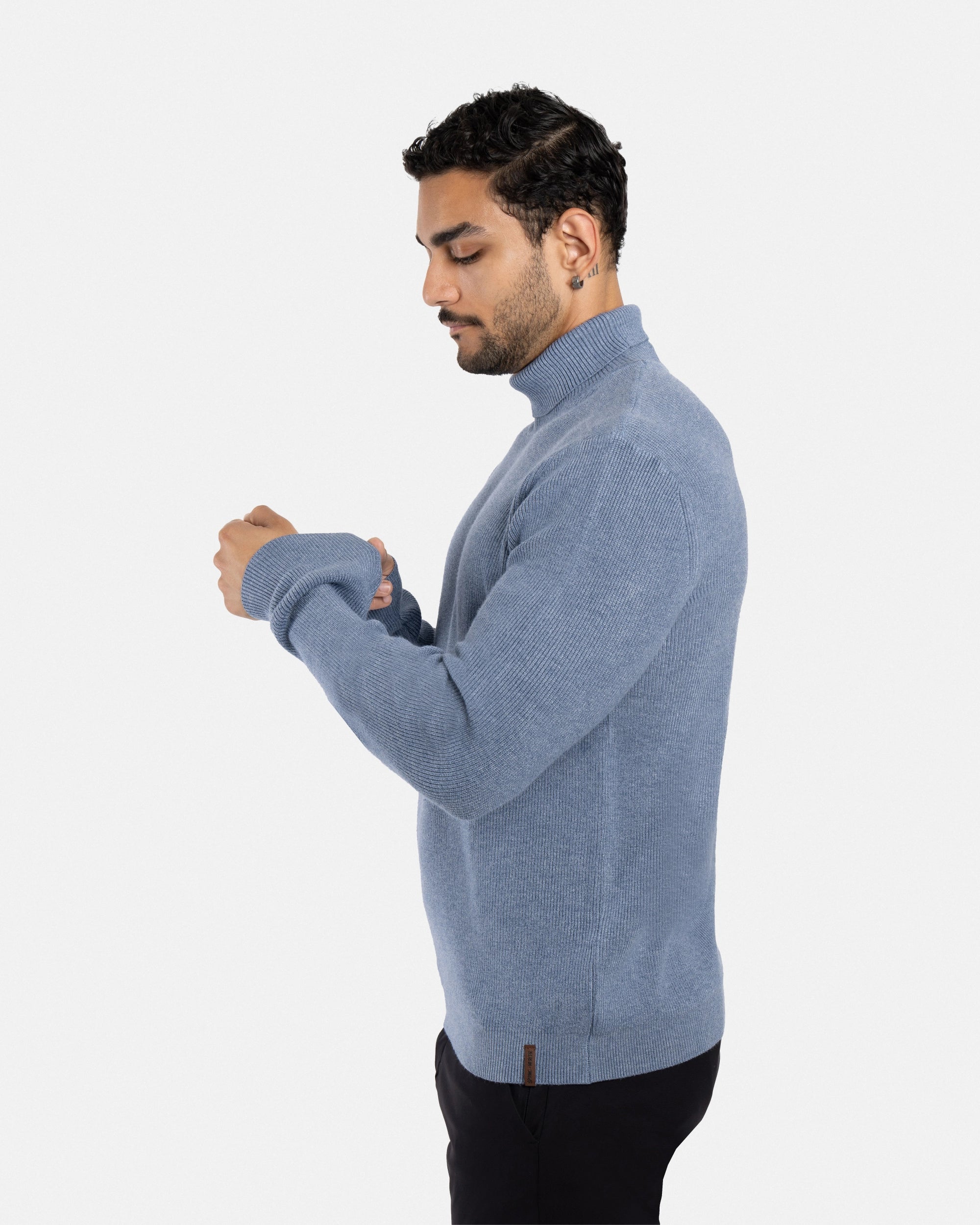 #SMW-34013 Ribbed Turtle Neck Sweater-thumbmail-29