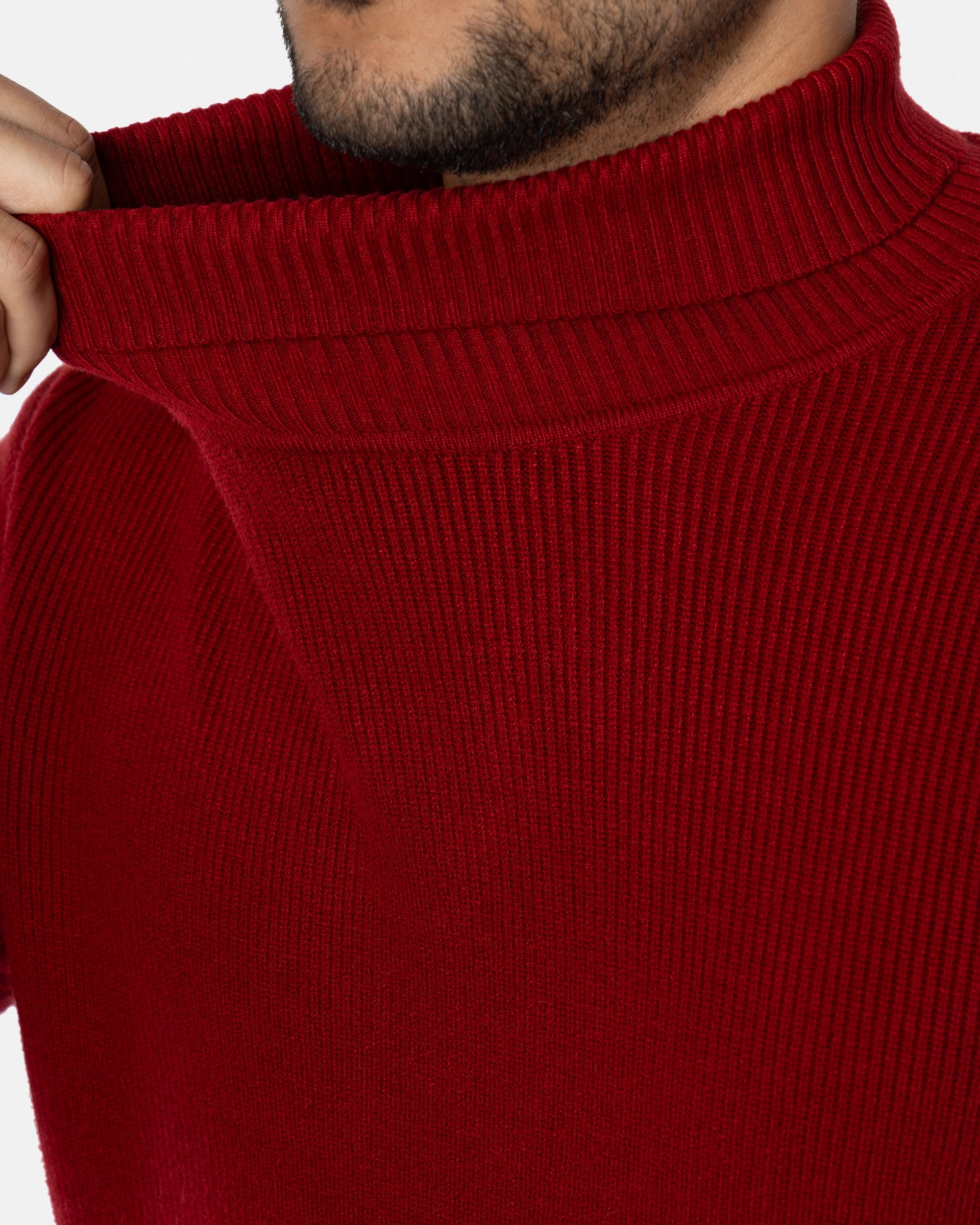 #SMW-34013 Ribbed Turtle Neck Sweater-thumbmail-39